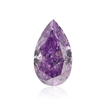 0.23 Carat Fancy Vivid Purple Pear Diamond SI2 GIA