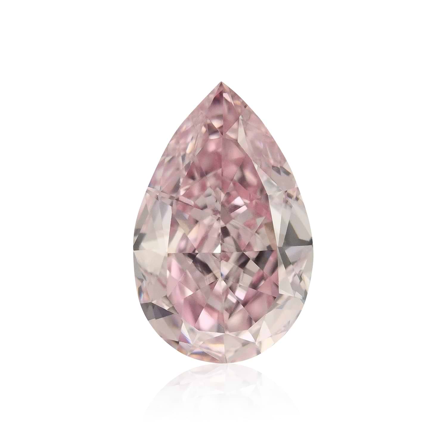 1.00 Carat Fancy Intense Pink Pear Diamond VS1 GIA