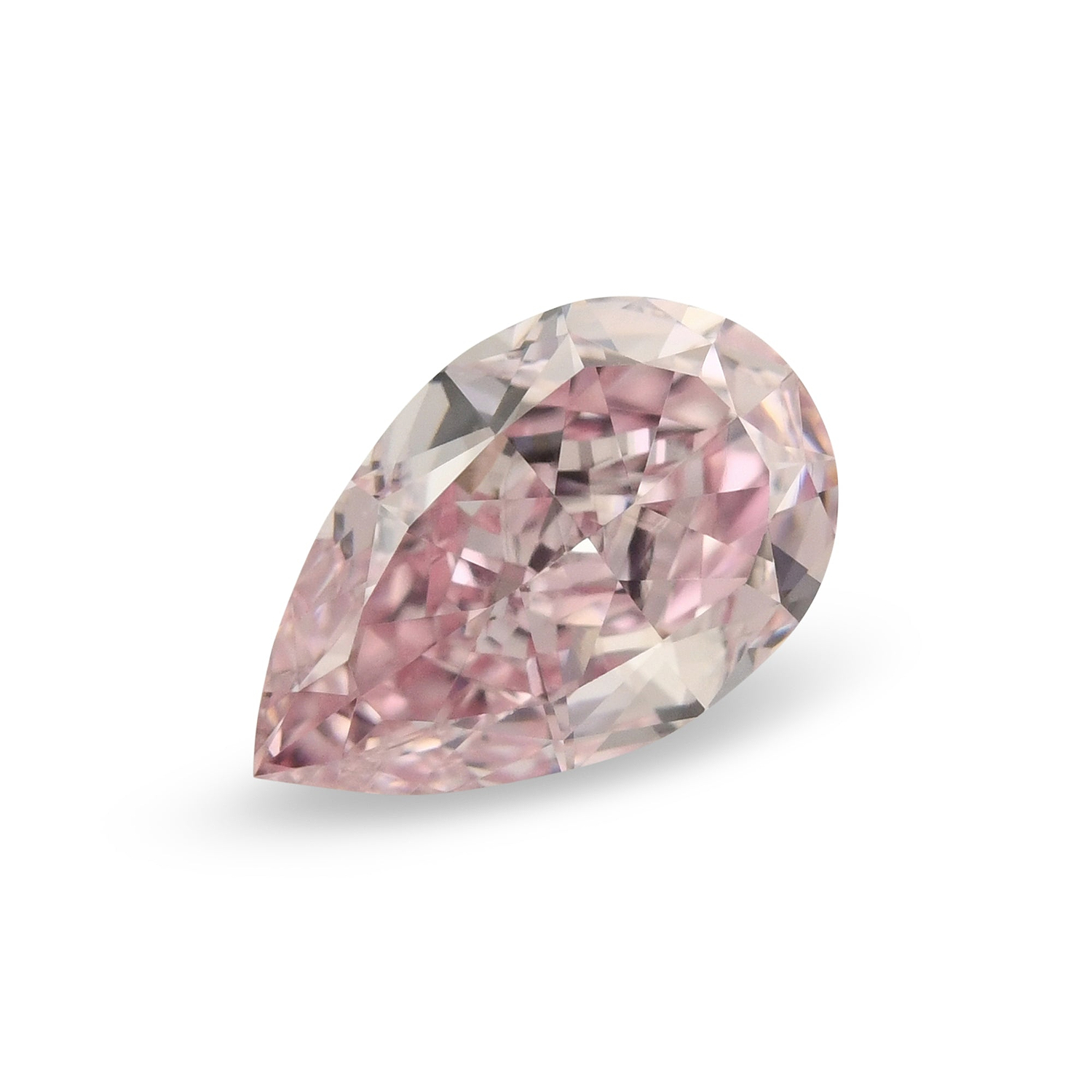 1.00 Carat Fancy Intense Pink Pear Diamond VS1 GIA