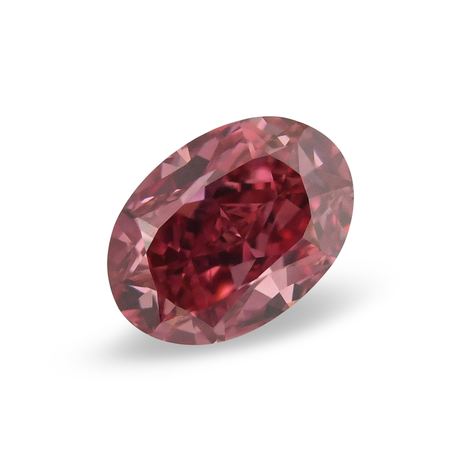 0.33 Carat Fancy Vivid Pink Oval Diamond VS2 GIA