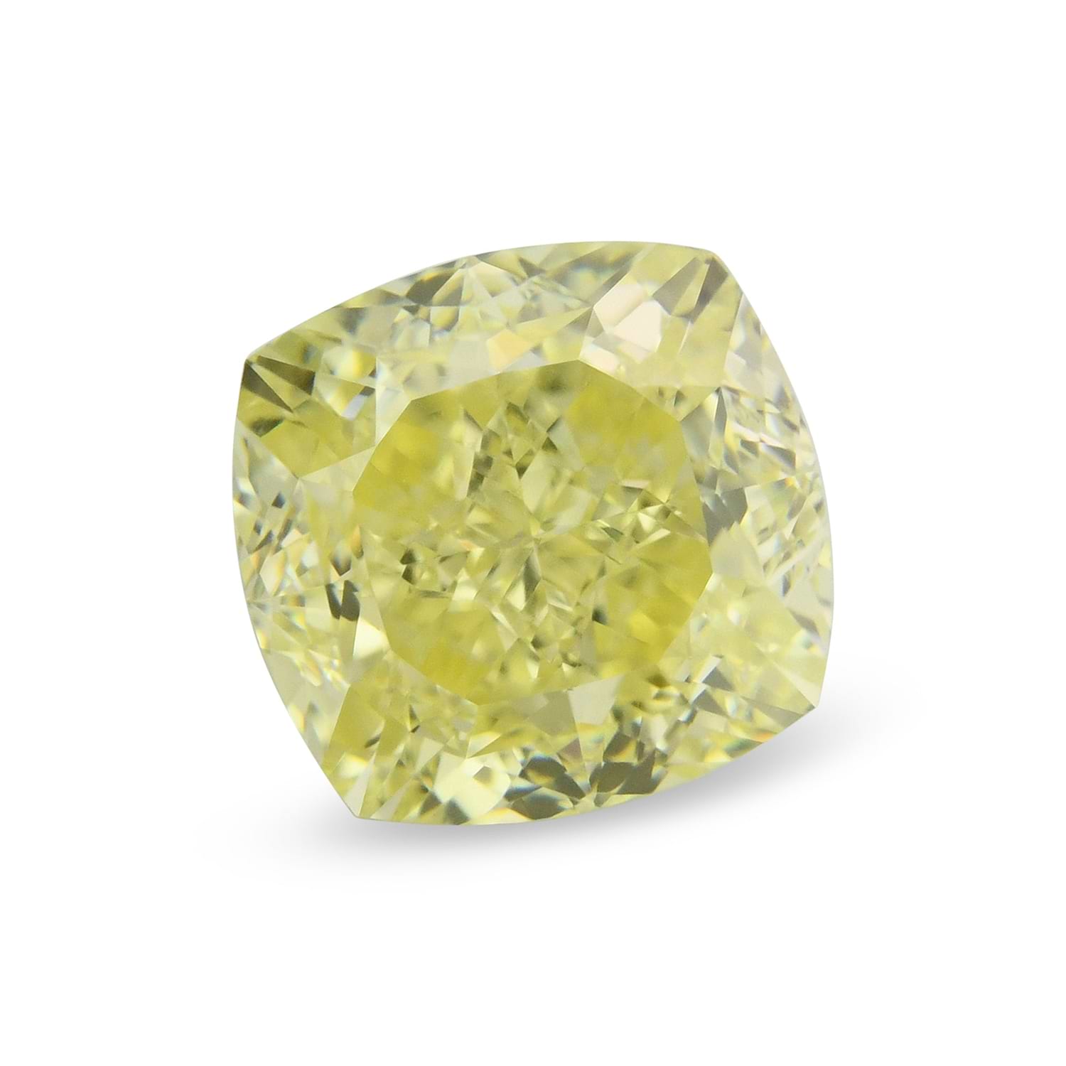 1.50 Carat Fancy Yellow Cushion Diamond VVS2 GIA