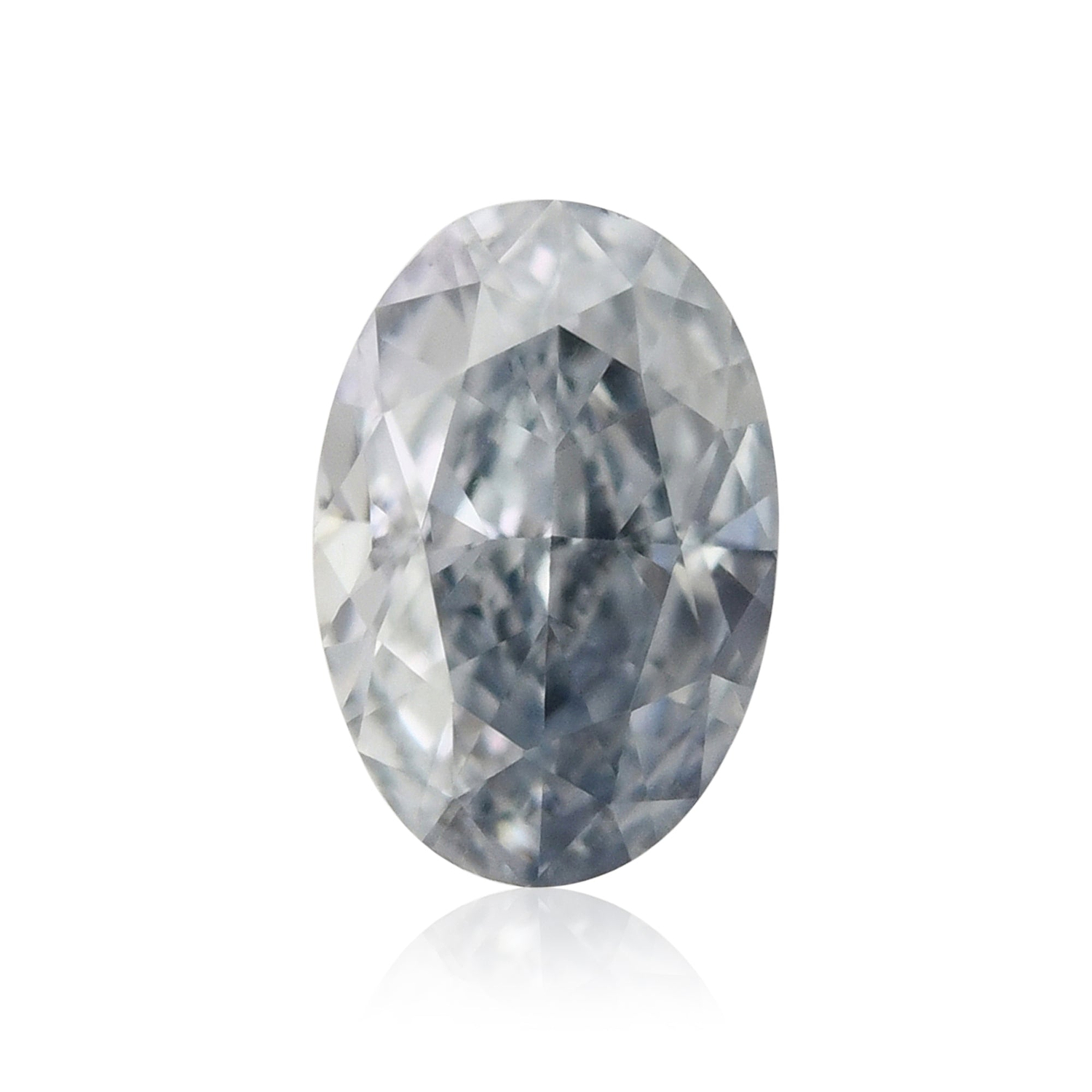 0.20 Carat Fancy Intense Blue Oval Diamond VS2 GIA