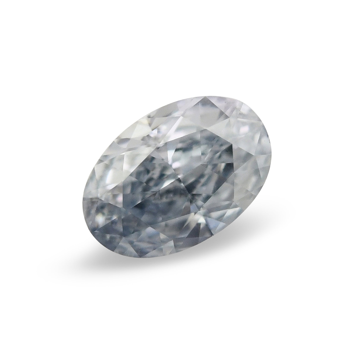 0.20 Carat Fancy Intense Blue Oval Diamond VS2 GIA
