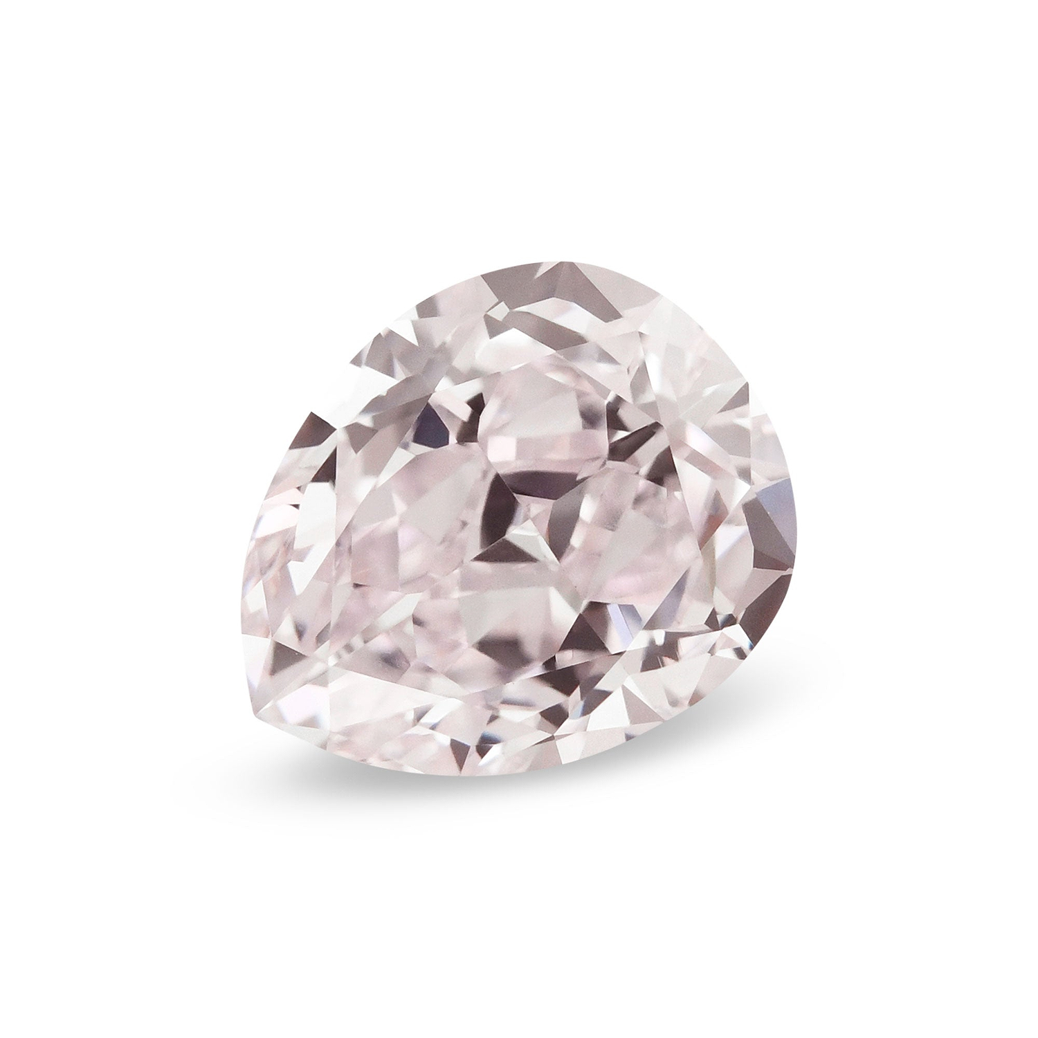 1.00 Carat Very Light Pink Pear Diamond VVS2 GIA