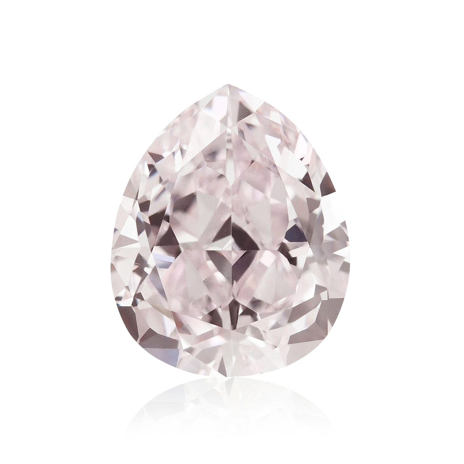 1.00 Carat Very Light Pink Pear Diamond VVS2 GIA