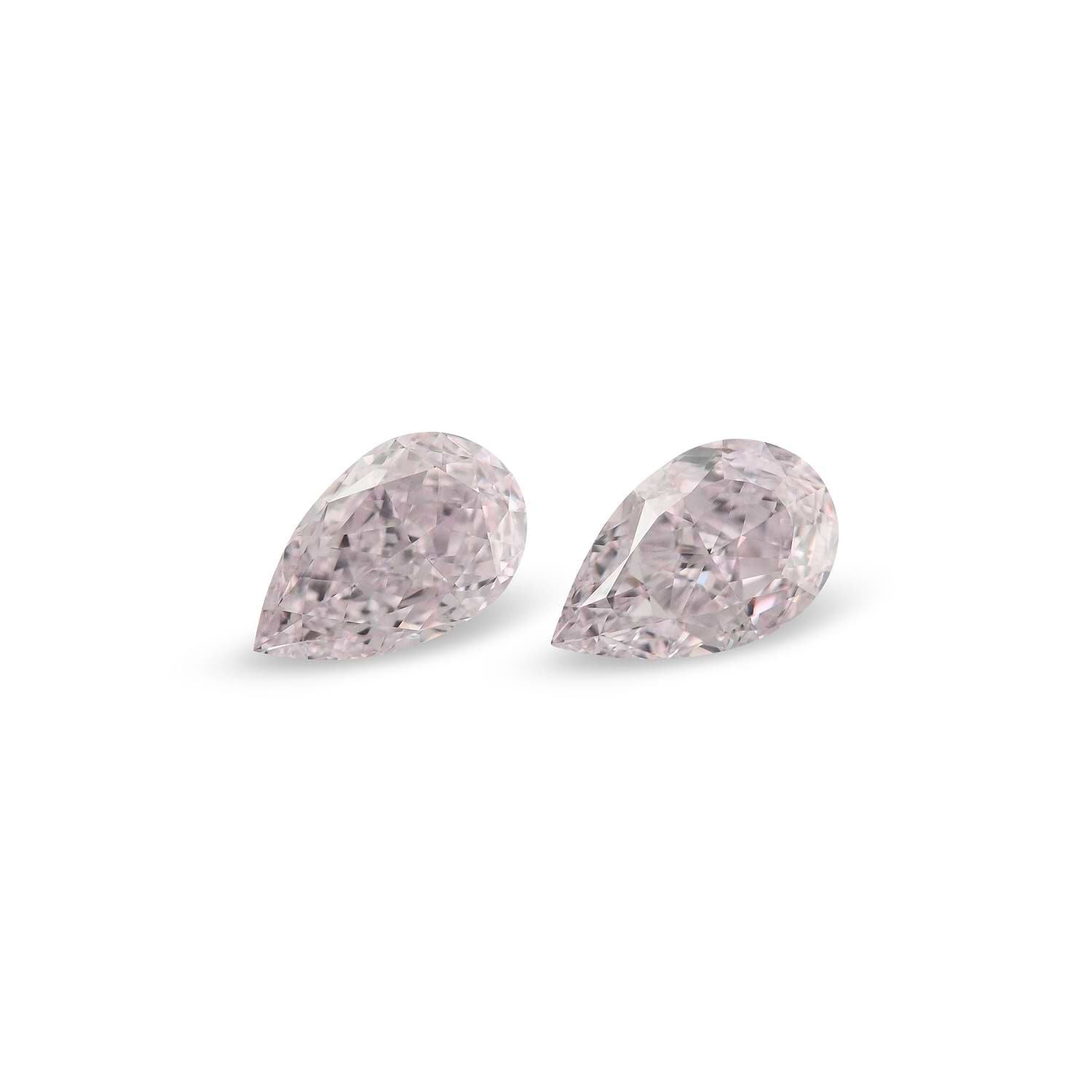 1.47 Carat Fancy Light Pink Pear Diamonds VVS1