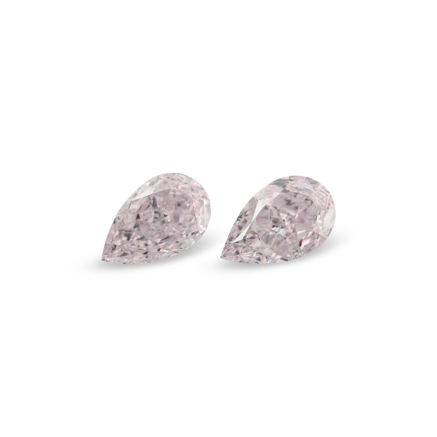 1.47 Carat Fancy Light Pink Pear Diamonds VVS1