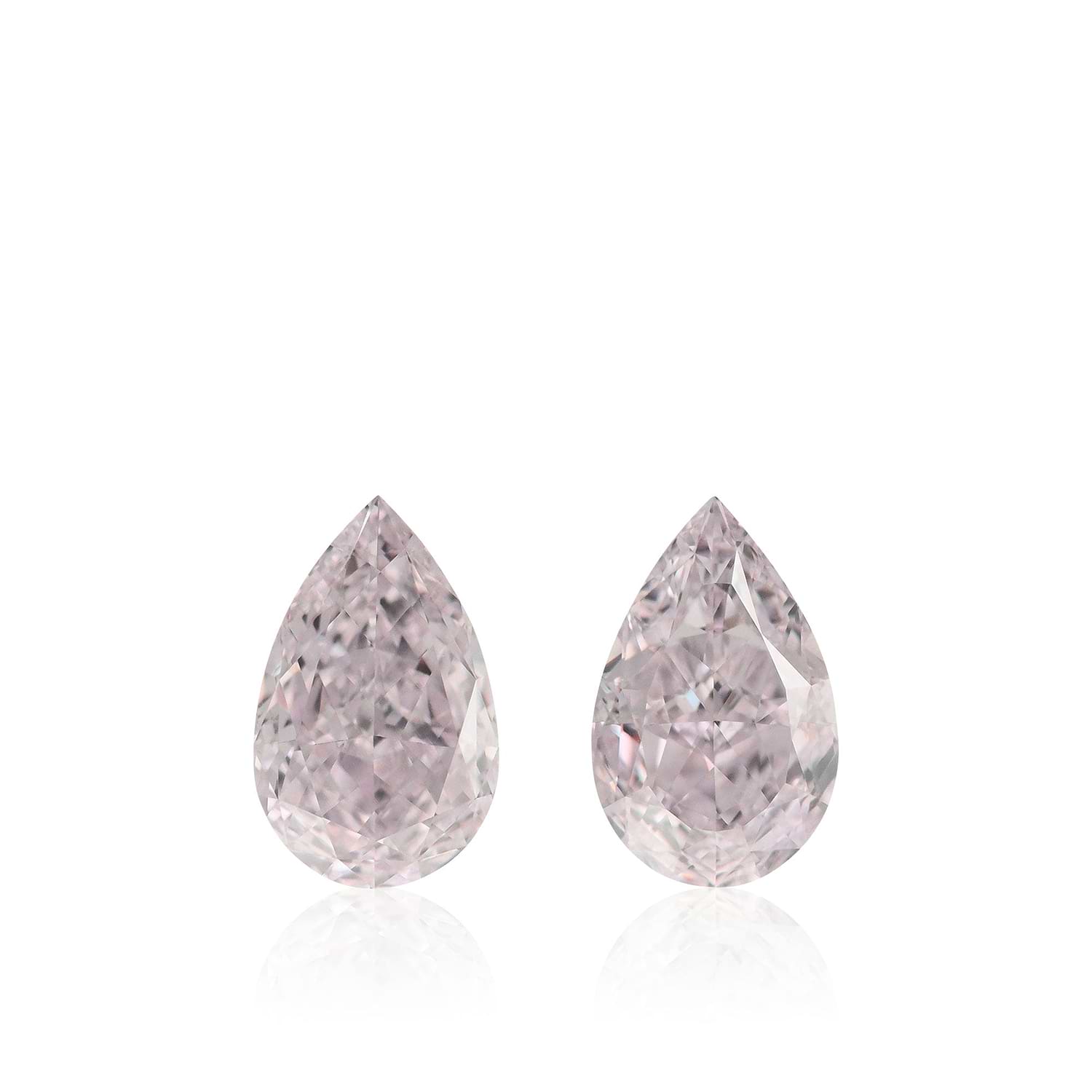 1.47 Carat Fancy Light Pink Pear Diamonds VVS1