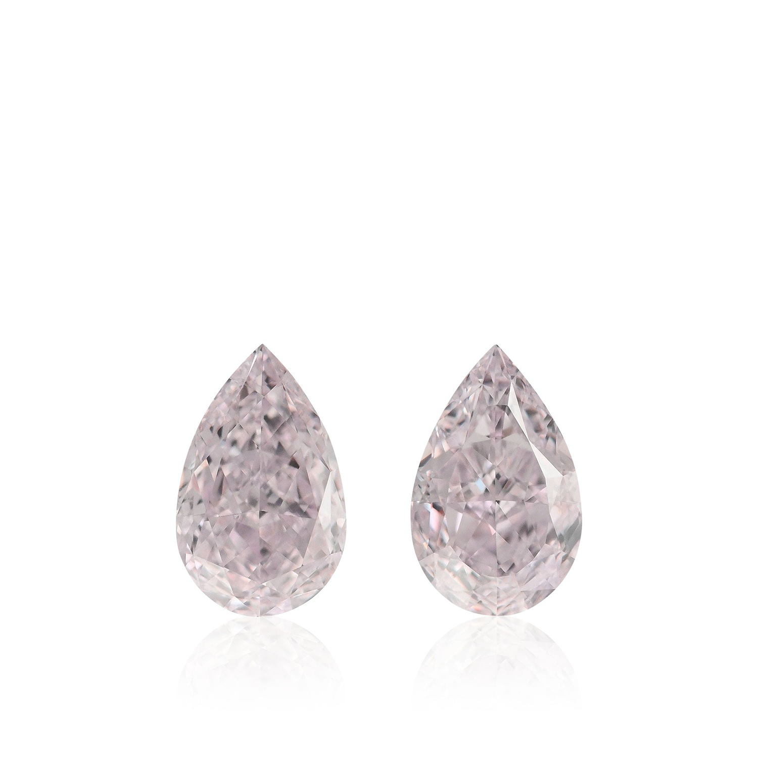 1.47 Carat Fancy Light Pink Pear Diamonds VVS1