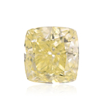 3.50 Carat Fancy Light Yellow Cushion Diamond VS1 GIA