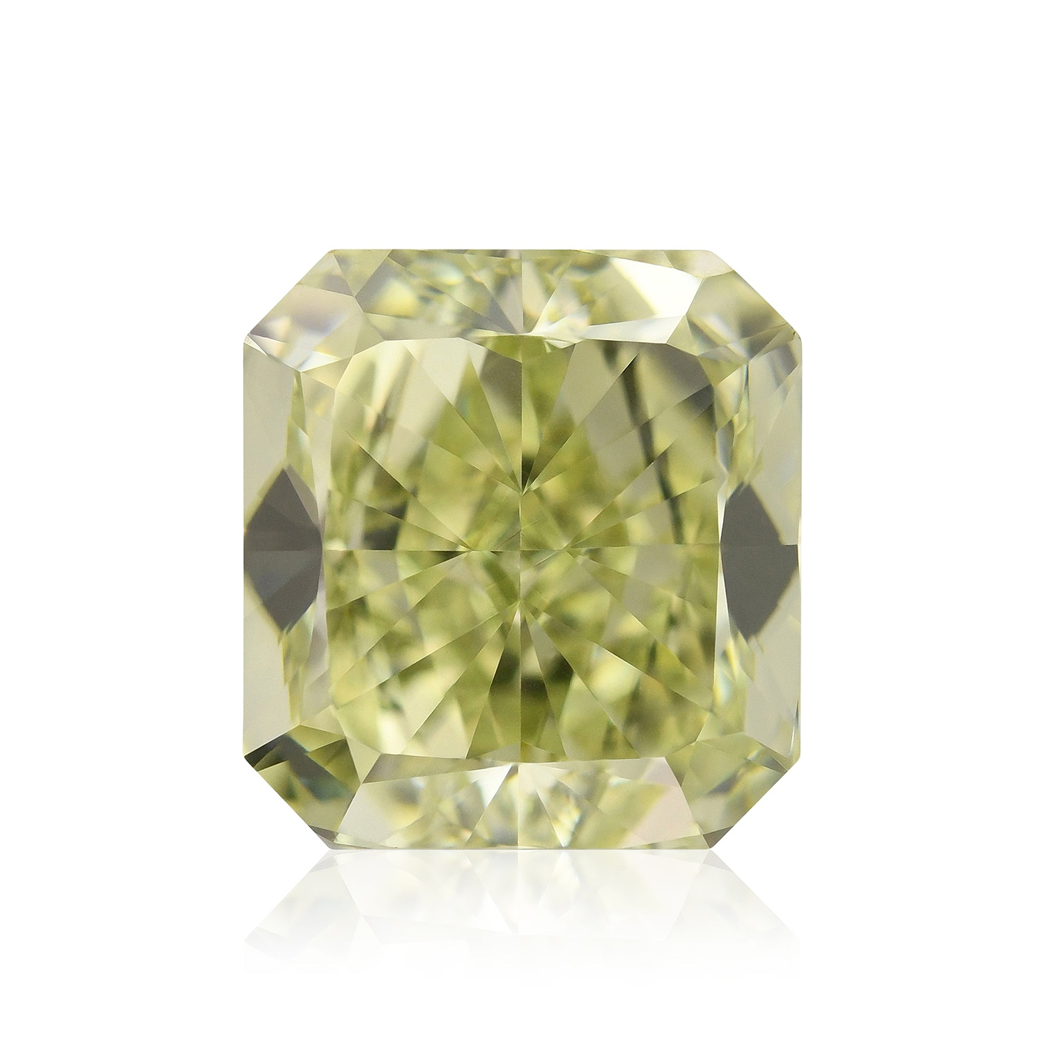 5.17 Carat Fancy Yellow Green Radiant Diamond VS1 GIA