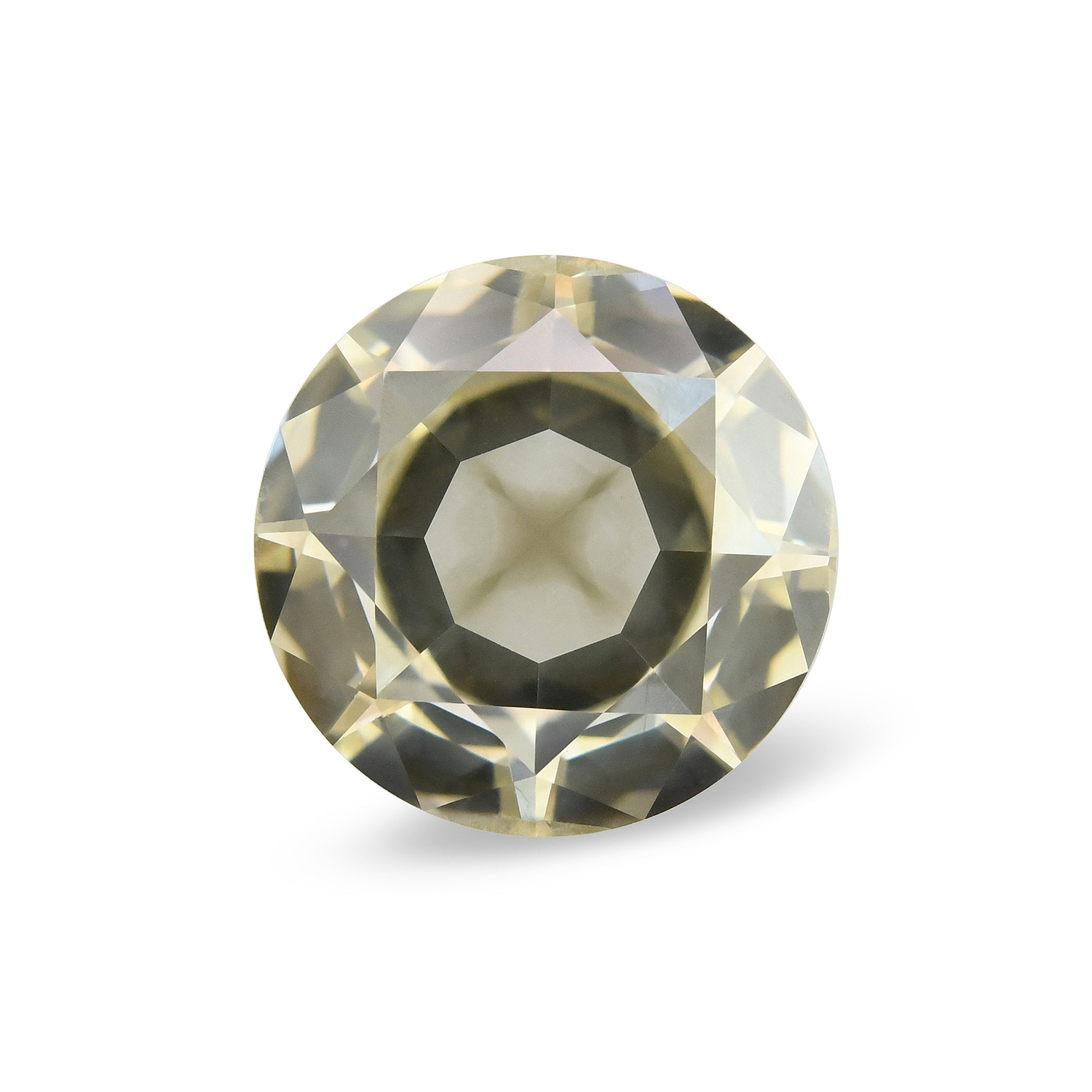 1.76 Carat Fancy Greenish Yellow Brown Round Brilliant Diamond  GIA