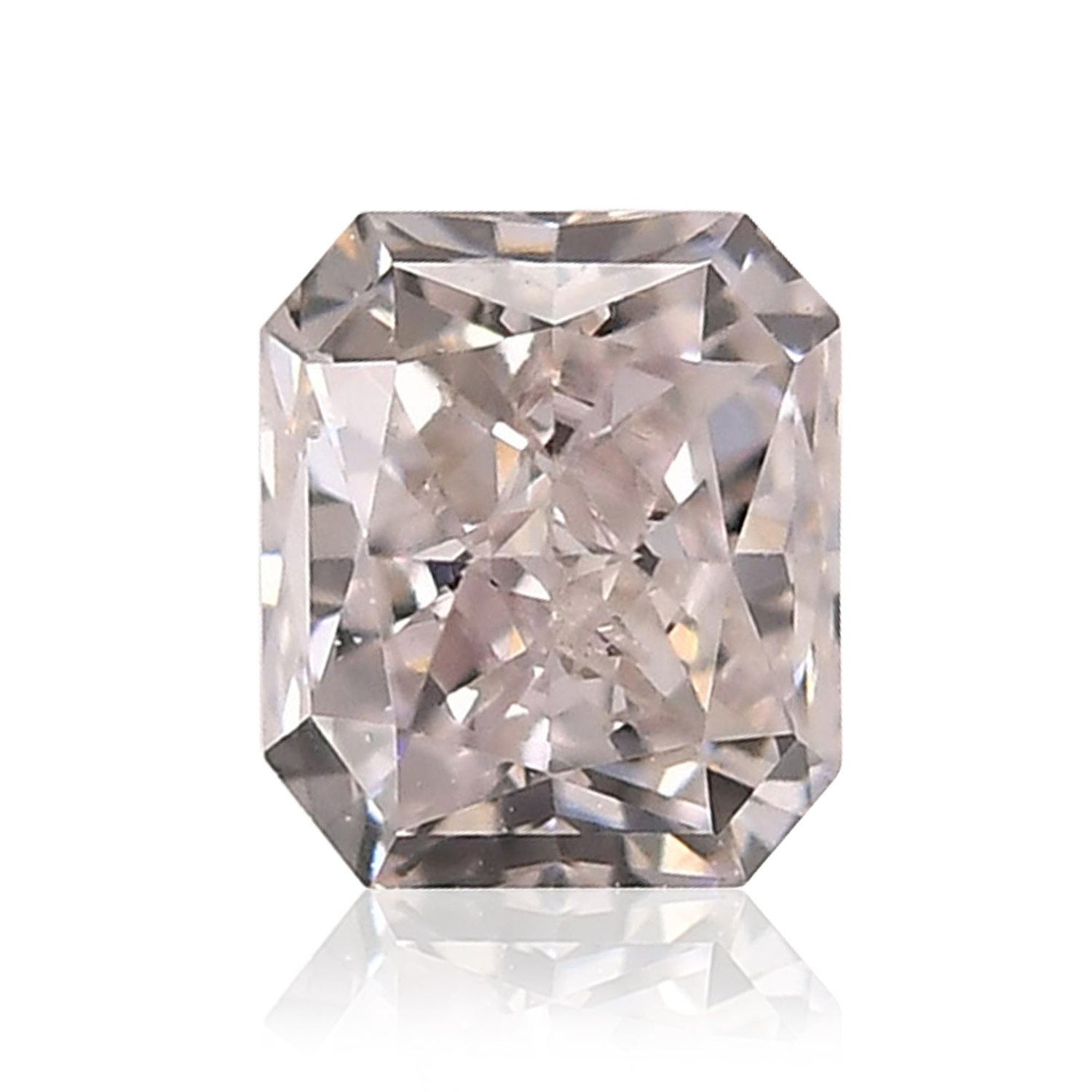 0.51 Carat Light Pinkish Brown Radiant Diamond SI2 GIA