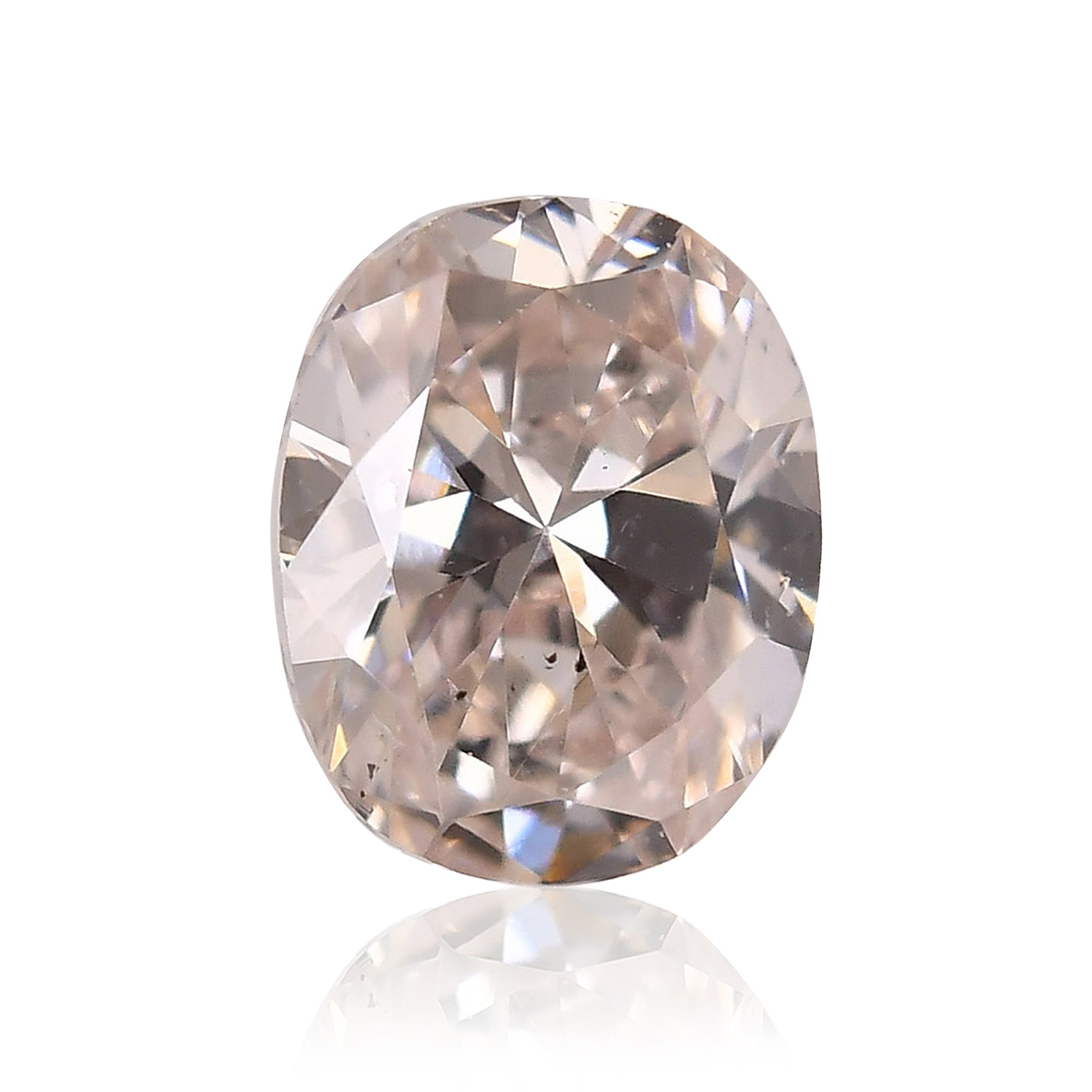 0.38 Carat Light Pink Oval Diamond SI1 GIA