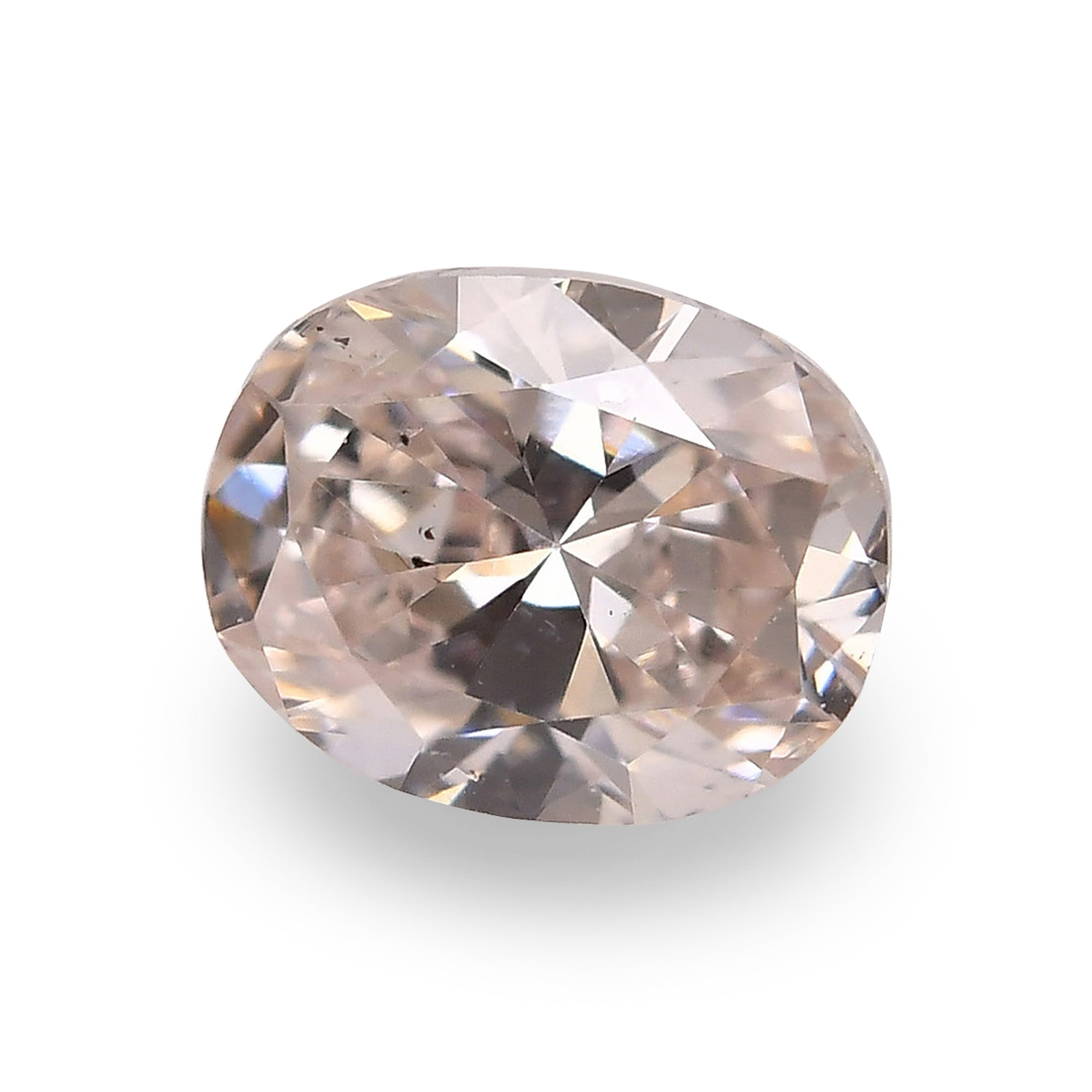 0.38 Carat Light Pink Oval Diamond SI1 GIA