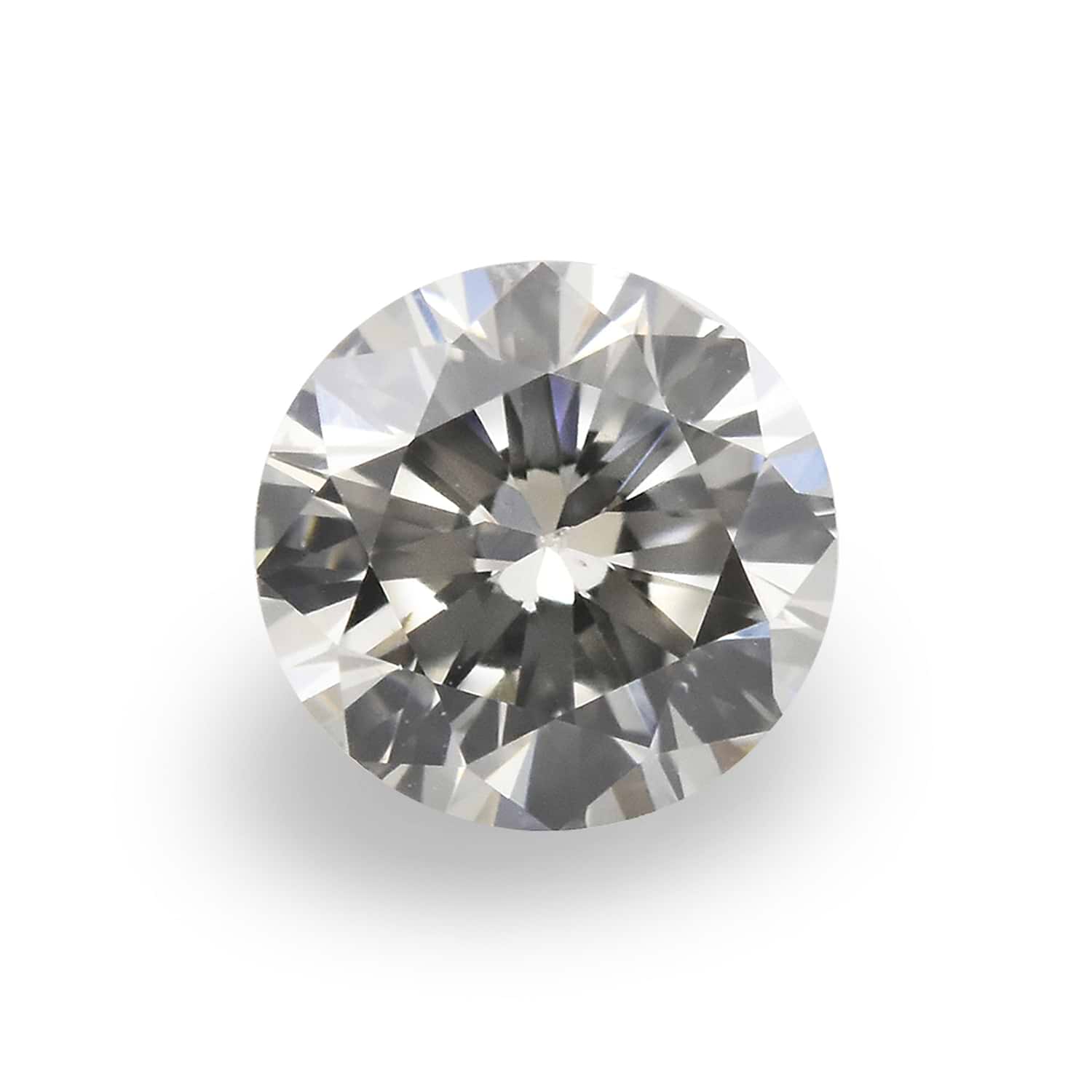 0.22 Carat Light Gray Round Brillant Diamond VS2 GIA