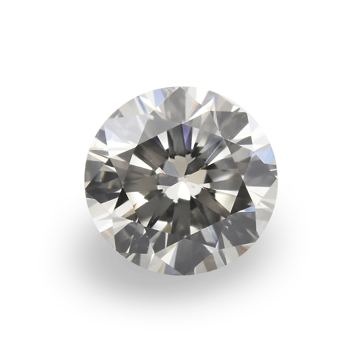 0.22 Carat Light Gray Round Brillant Diamond VS2 GIA