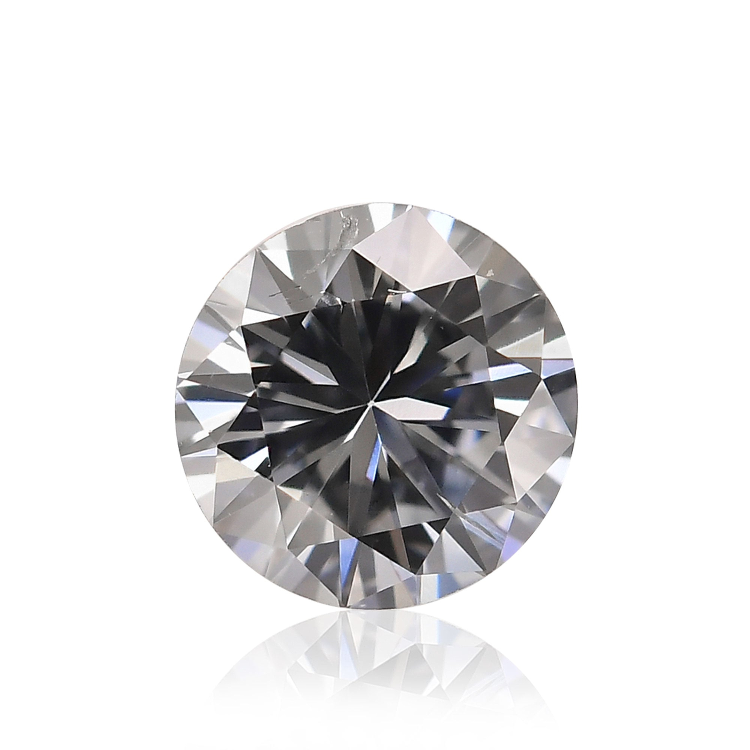 0.41 Carat Fancy Light Gray Blue Round Brillant Diamond SI2 GIA