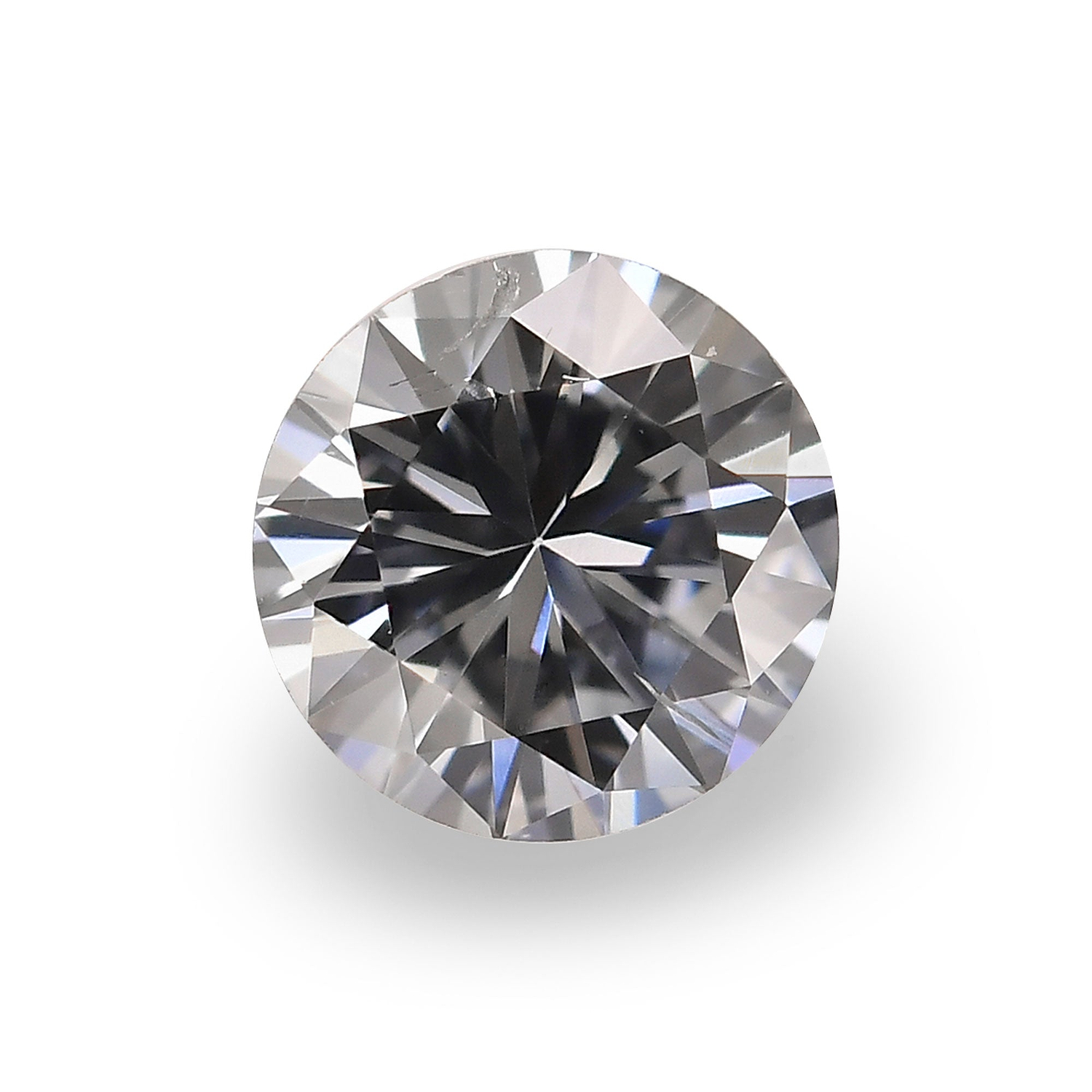 0.41 Carat Fancy Light Gray Blue Round Brillant Diamond SI2 GIA