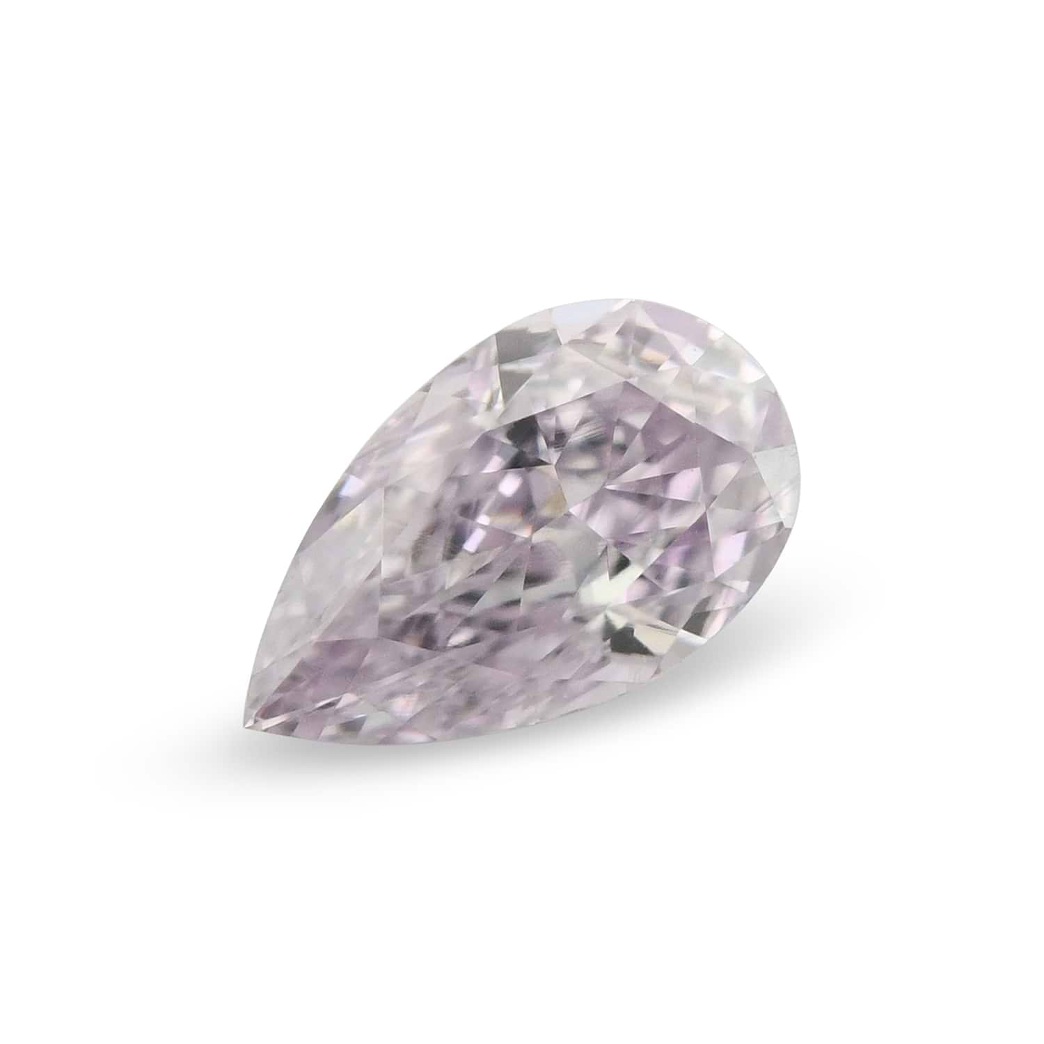 0.21 Carat Fancy Pinkish Purple Pear Diamond VS1 GIA
