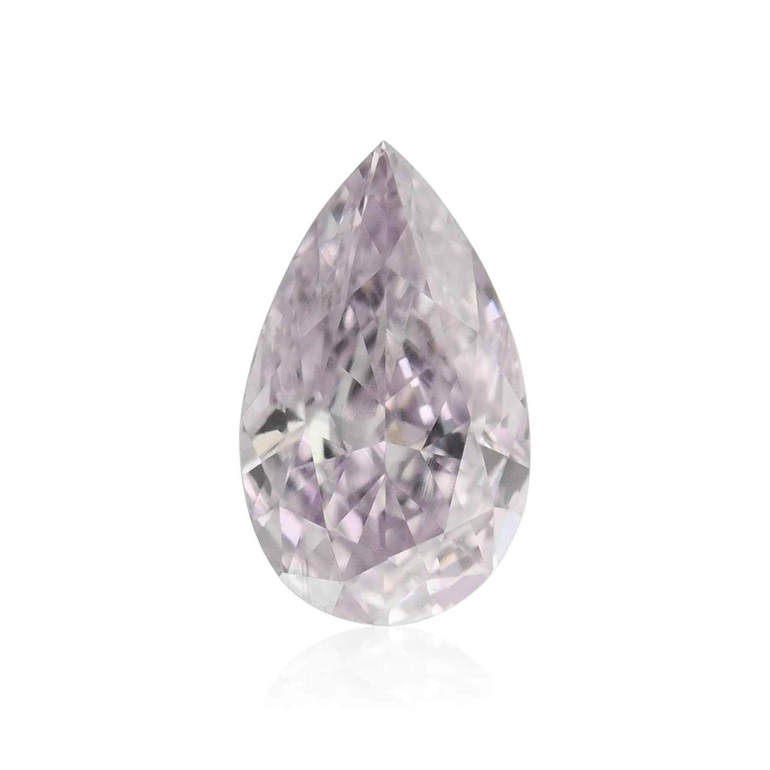 0.21 Carat Fancy Pinkish Purple Pear Diamond VS1 GIA