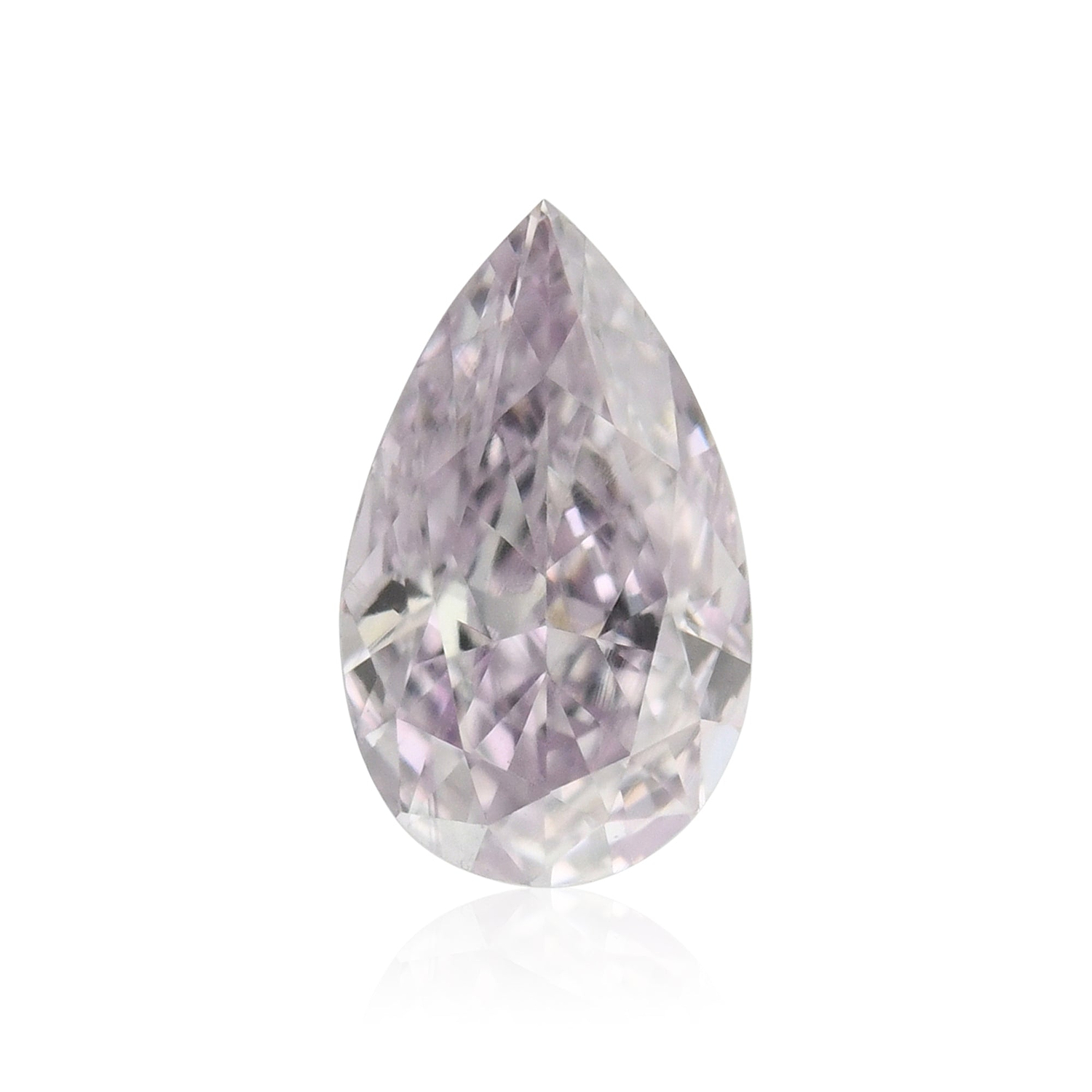 0.21 Carat Fancy Pinkish Purple Pear Diamond VS1 GIA