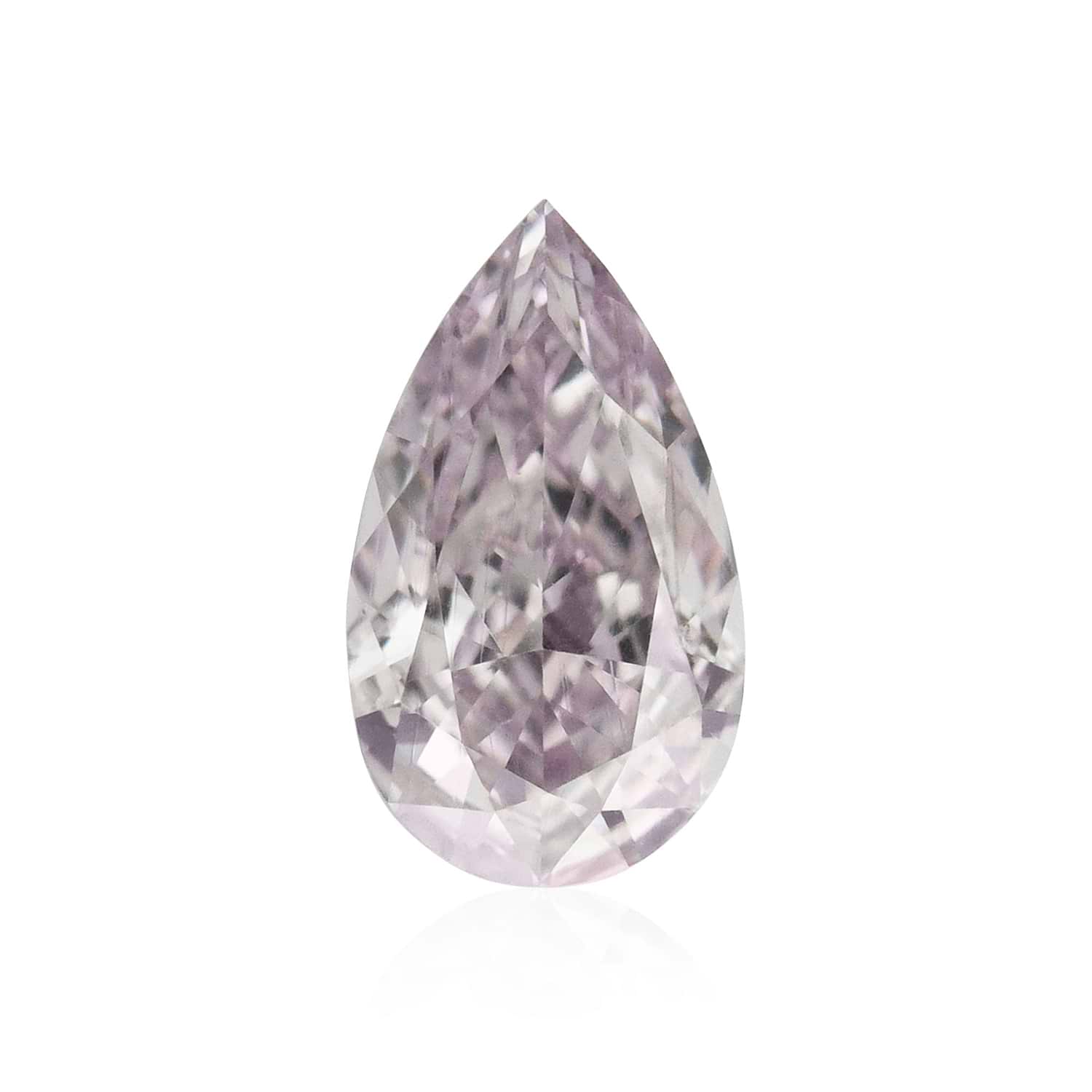 0.20 Carat Fancy Pink Purple Pear Diamond VVS2 GIA