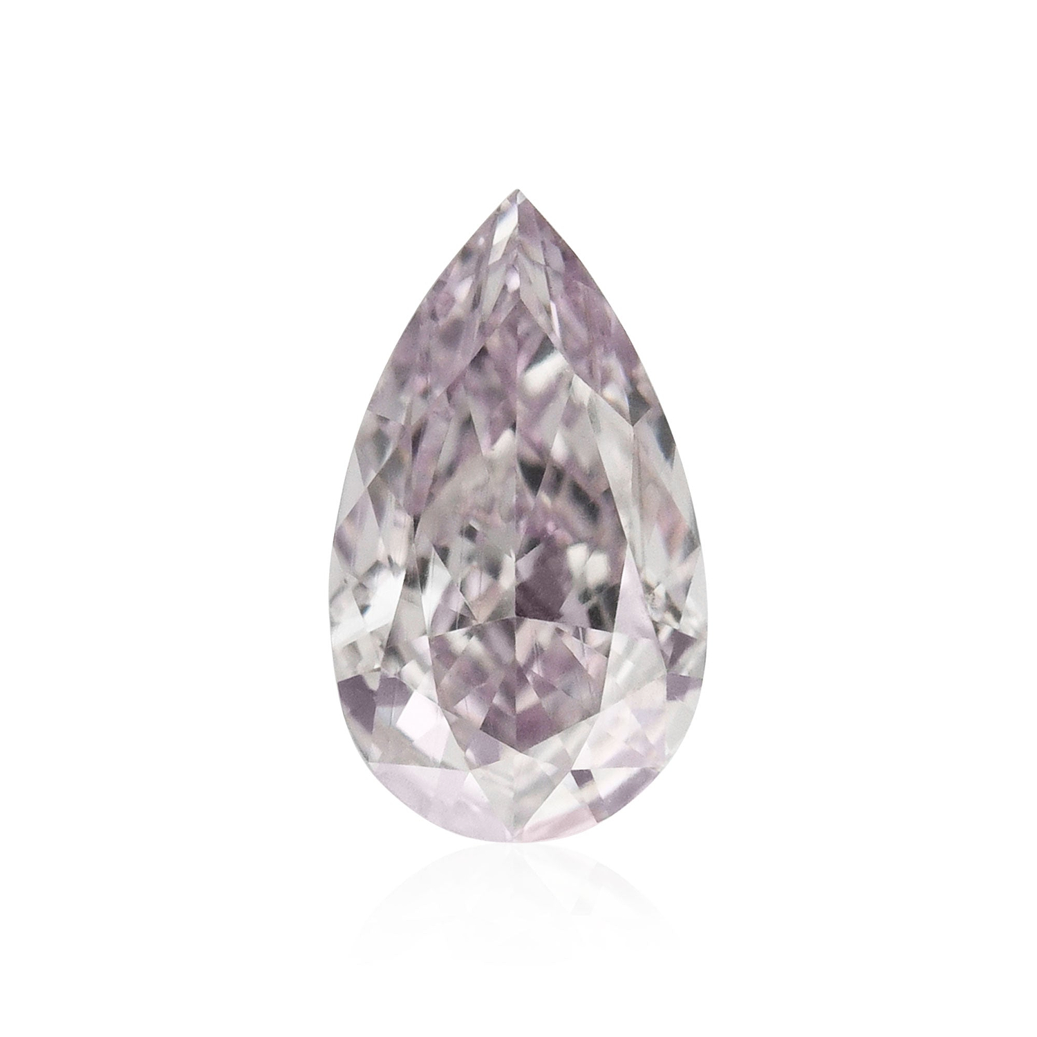 0.20 Carat Fancy Pink Purple Pear Diamond VVS2 GIA