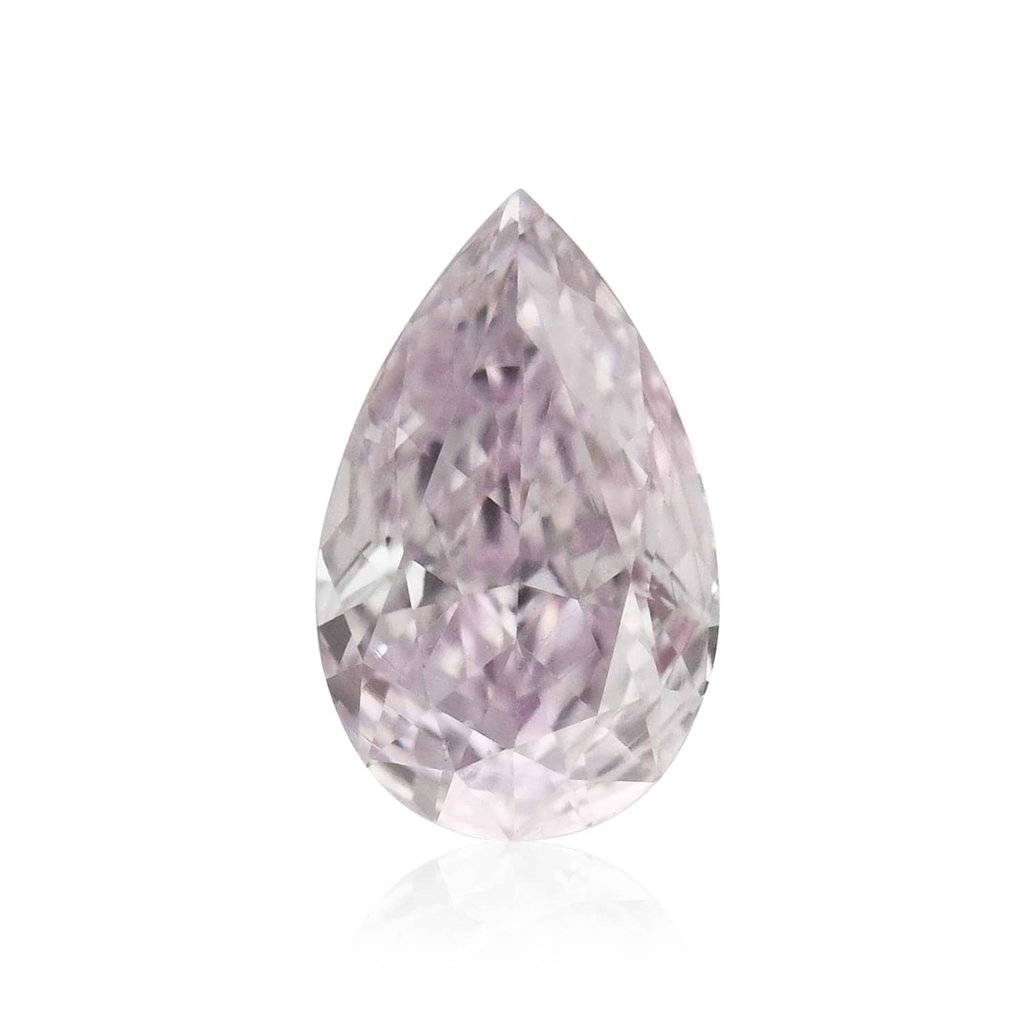 0.20 Carat Fancy Pinkish Purple Pear Diamond VS2 GIA