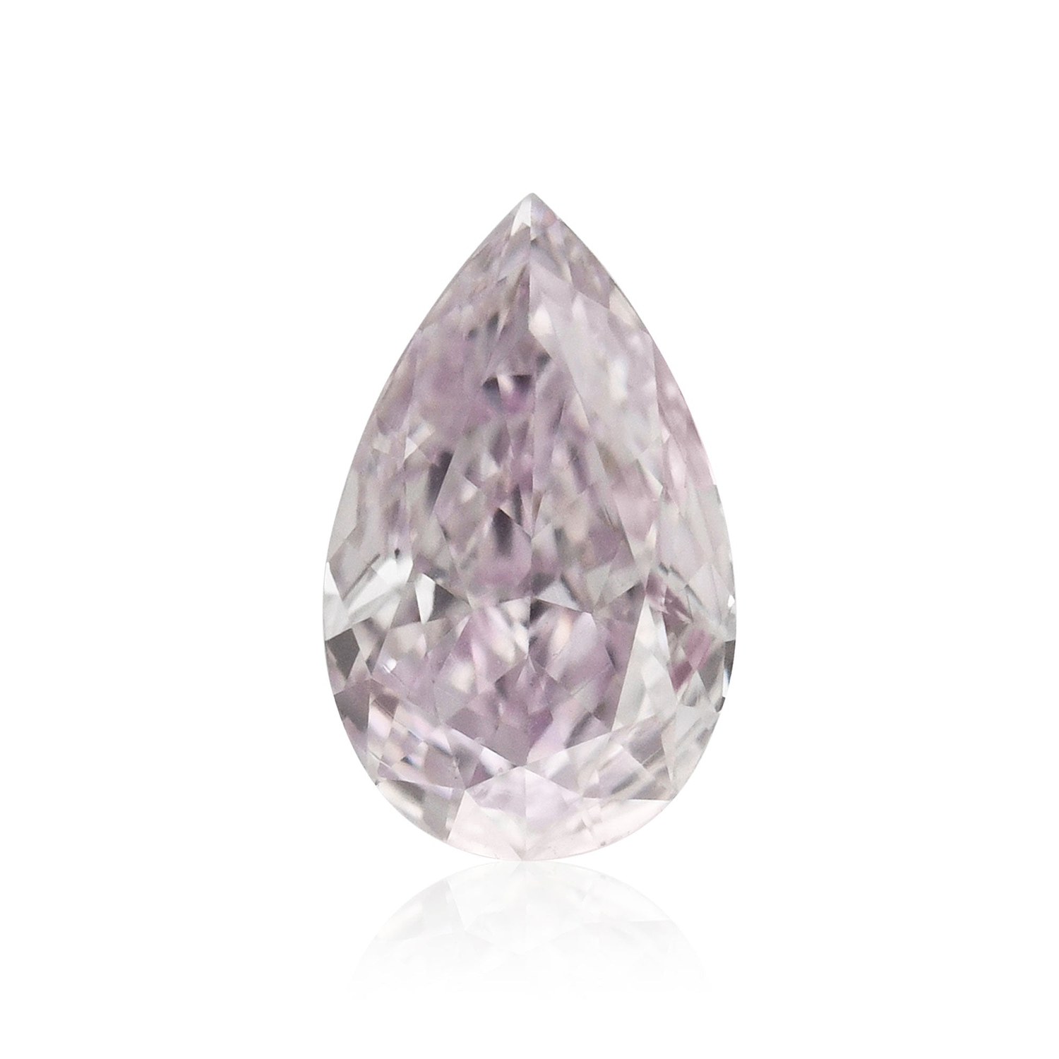 0.20 Carat Fancy Pinkish Purple Pear Diamond VS2 GIA