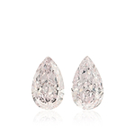 3.10 Carat Very Light Pink Pear Diamonds IF