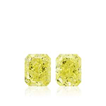 3.09 Carat Fancy Intense Yellow Radiant Diamonds VVS2 GIA