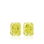 3.09 Carat Fancy Intense Yellow Radiant Diamonds VVS2 GIA