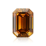 0.85 Carat Fancy Deep Yellowish Orange Emerald Diamond SI1 GIA