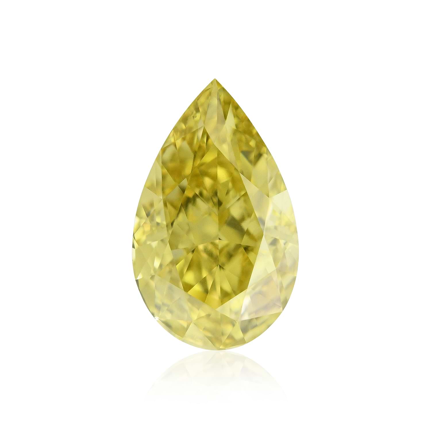 1.00 Carat Fancy Deep Yellow Pear Diamond VS2 GIA