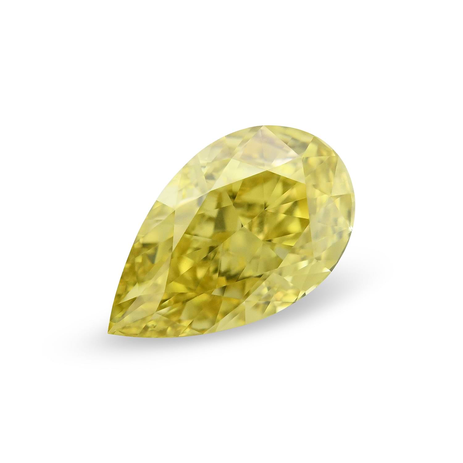 1.00 Carat Fancy Deep Yellow Pear Diamond VS2 GIA
