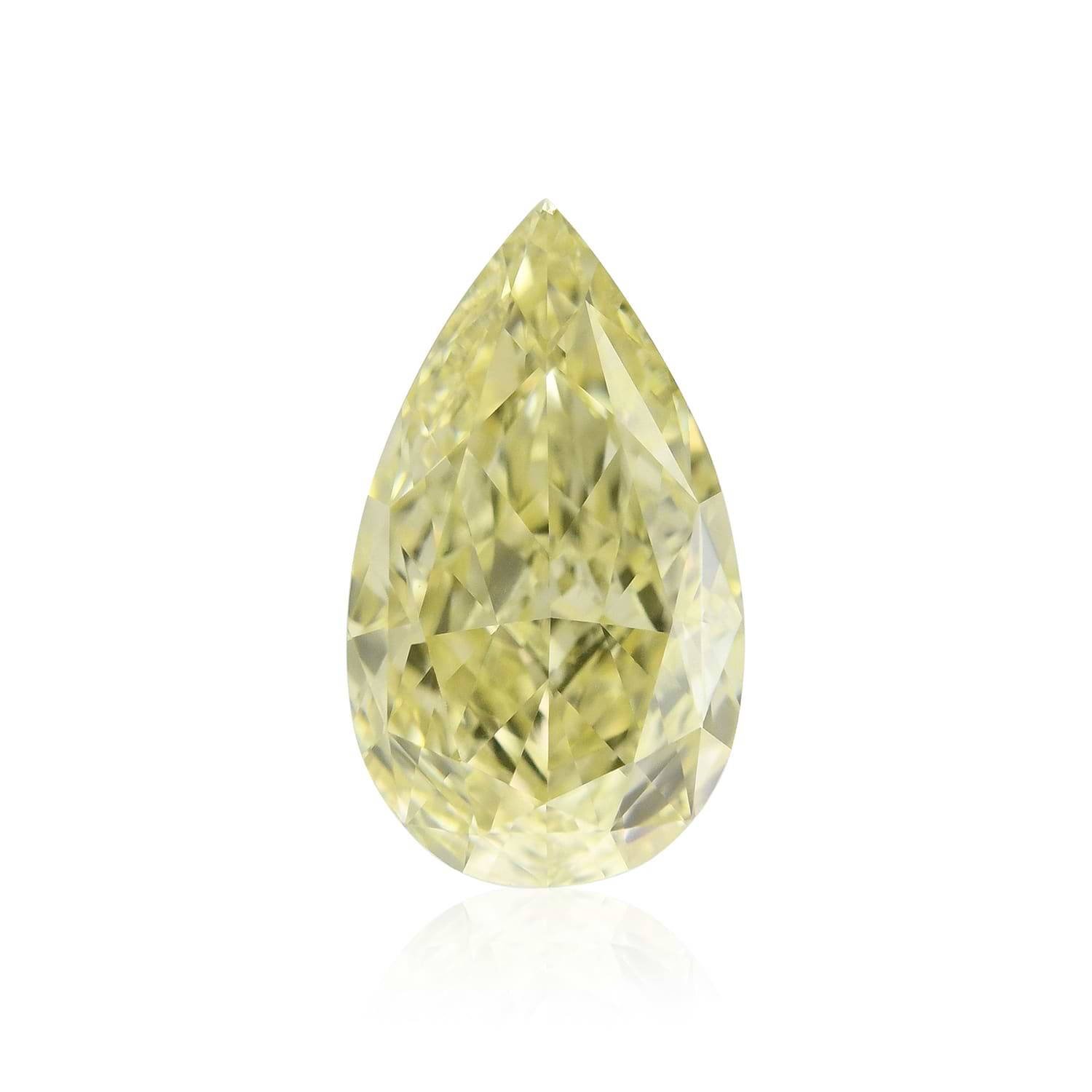 1.50 Carat Fancy Light Yellow Pear Diamond VS1 GIA