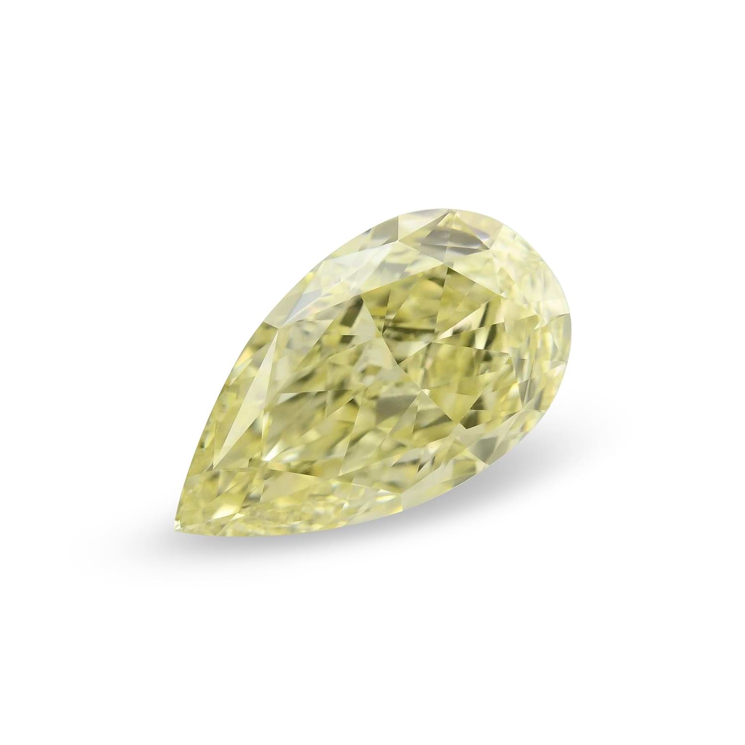 1.50 Carat Fancy Light Yellow Pear Diamond VS1 GIA