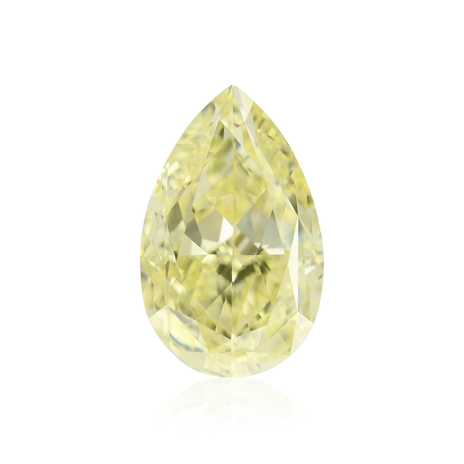 1.50 Carat Fancy Light Yellow Pear Diamond VVS1 GIA