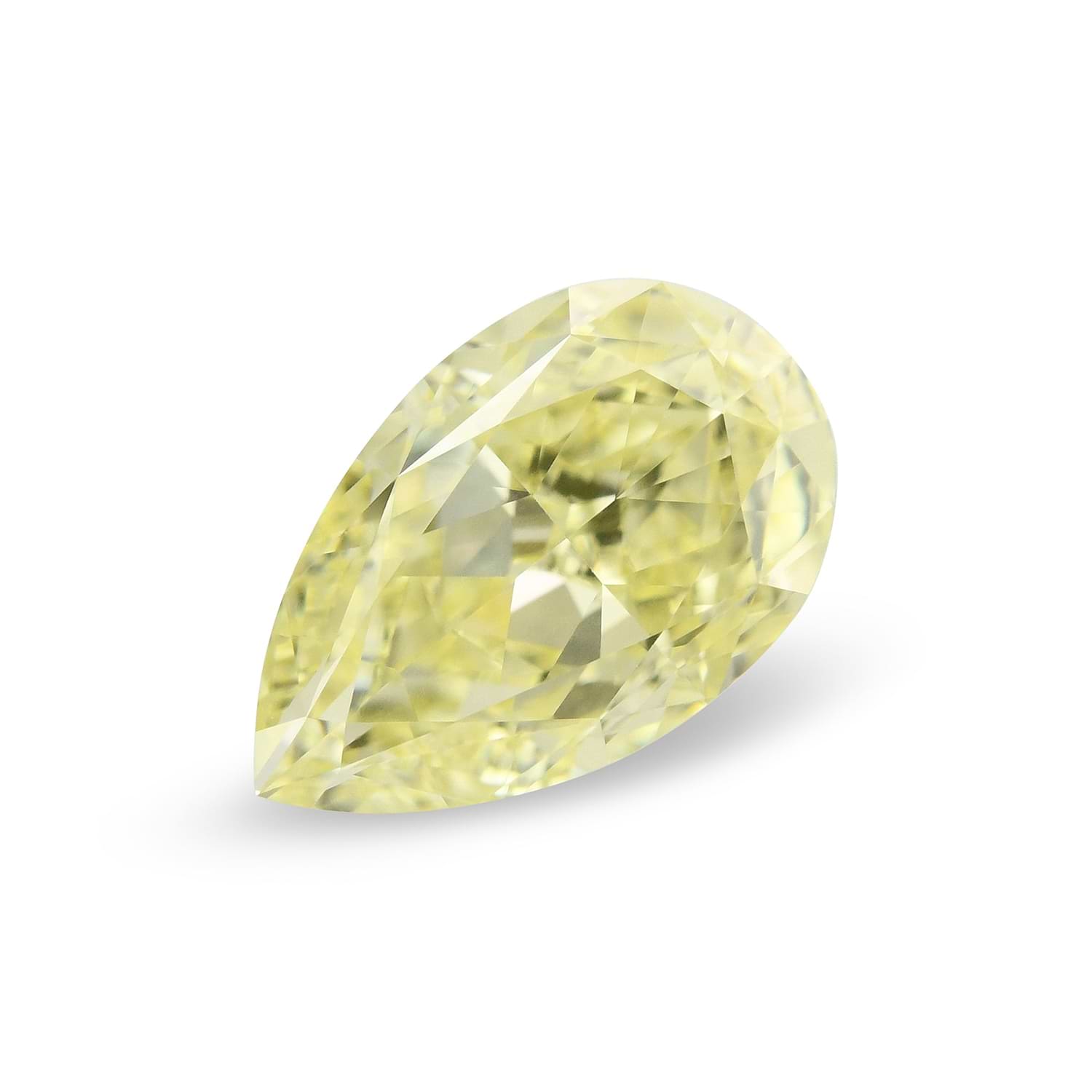 1.50 Carat Fancy Light Yellow Pear Diamond VVS1 GIA