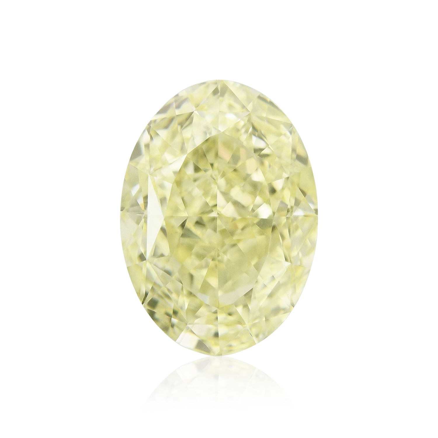 1.70 Carat Fancy Light Yellow Oval Diamond VS1 GIA