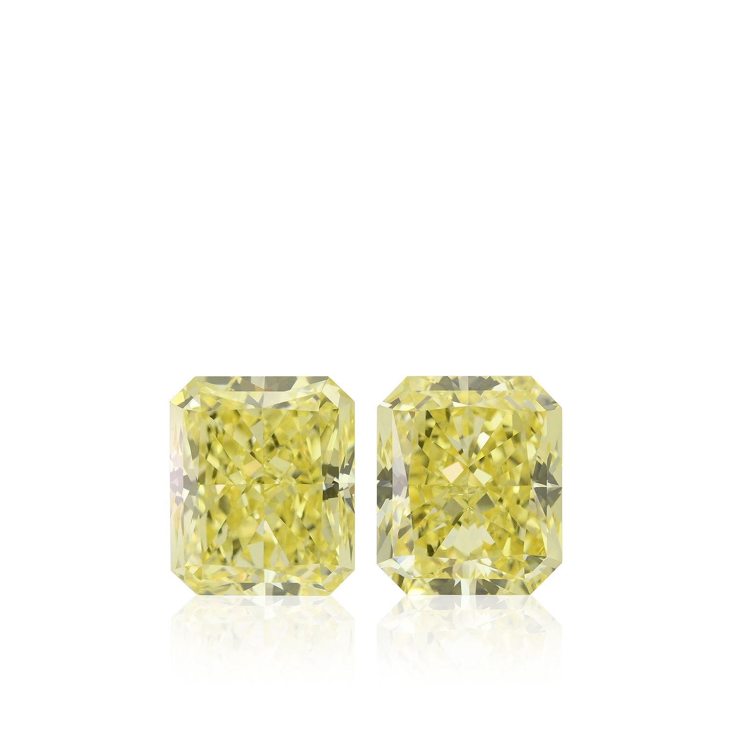 10.19 Carat Fancy Intense Yellow Radiant Diamonds VS2