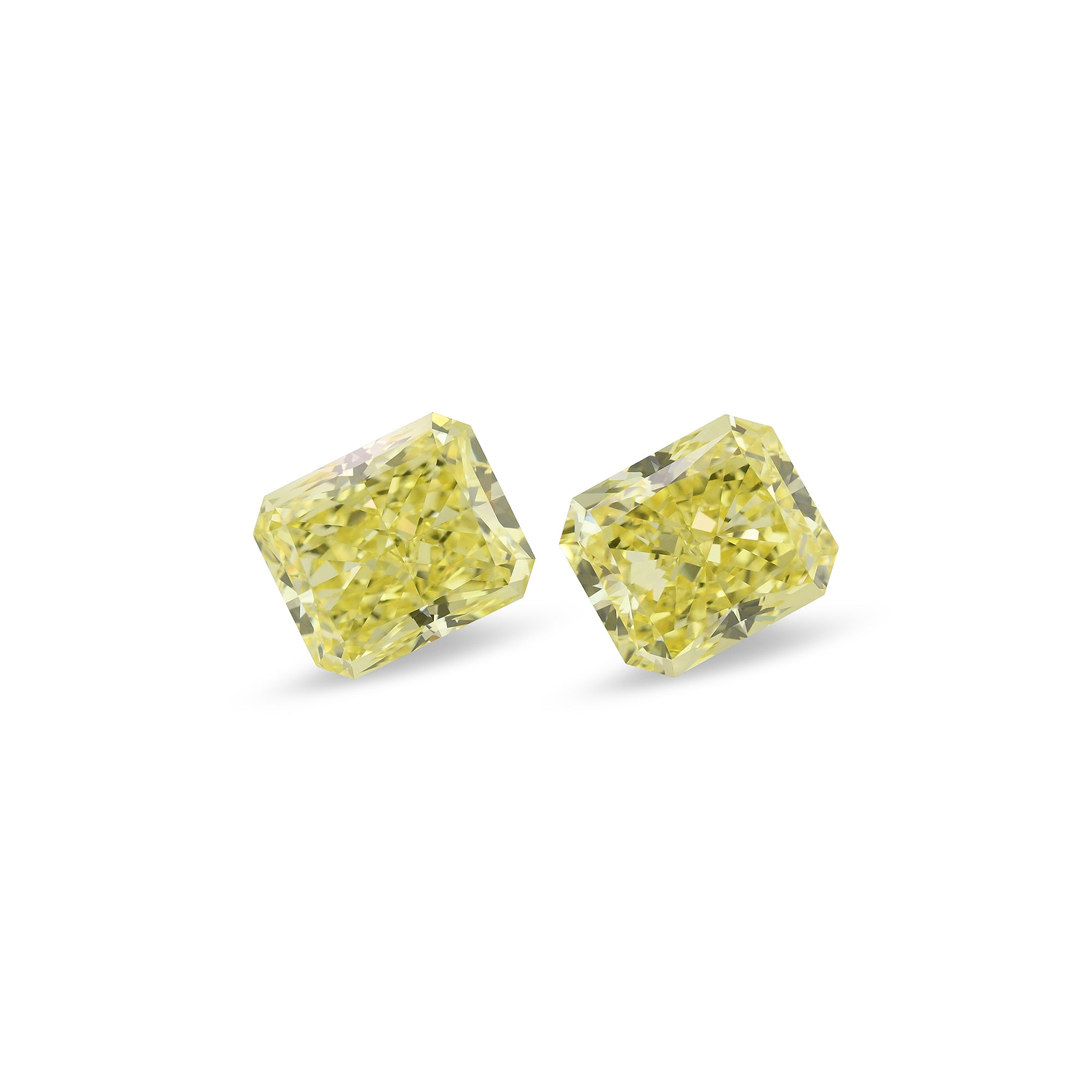 10.19 Carat Fancy Intense Yellow Radiant Diamonds VS2