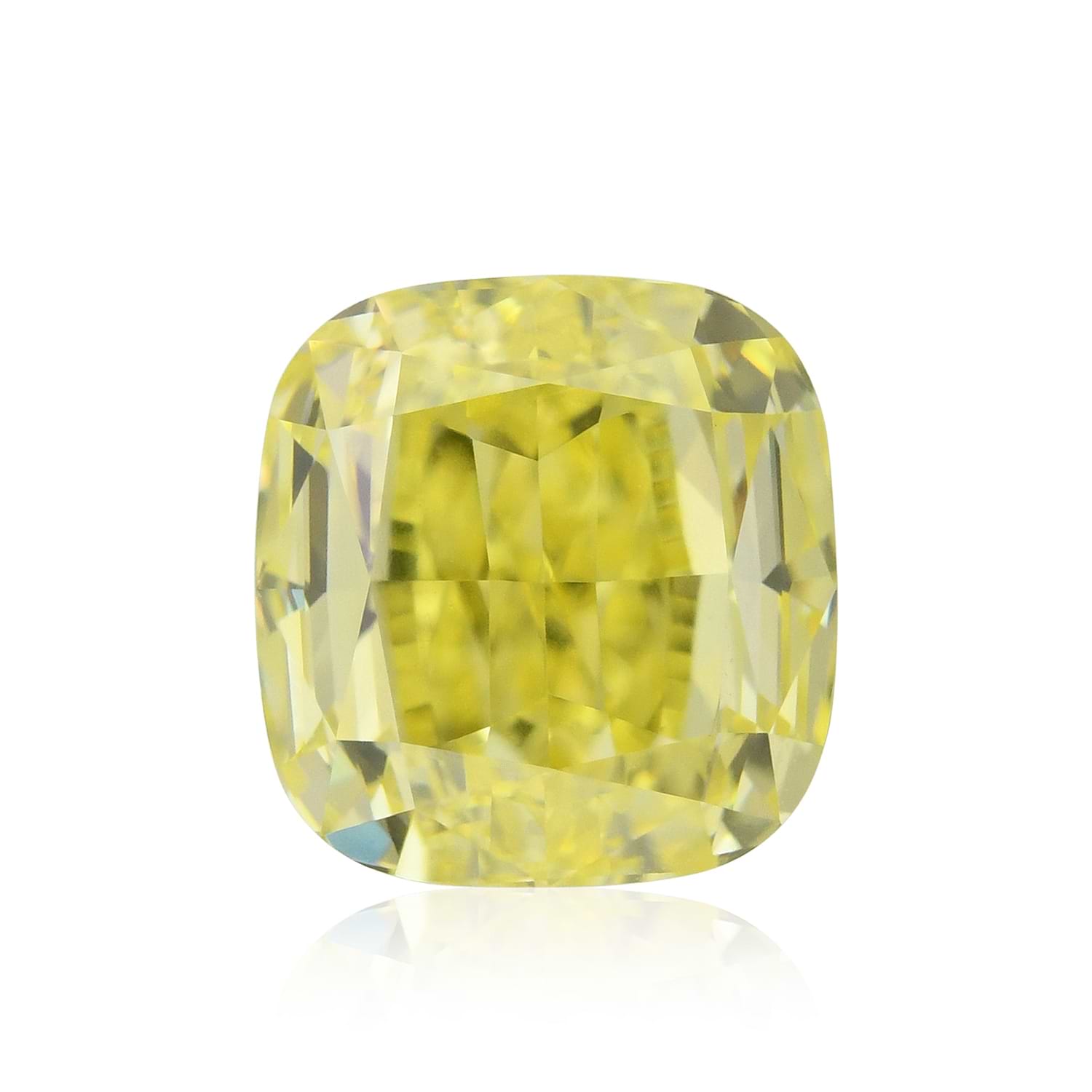 1.01 Carat Fancy Intense Yellow Cushion Diamond VS1 GIA
