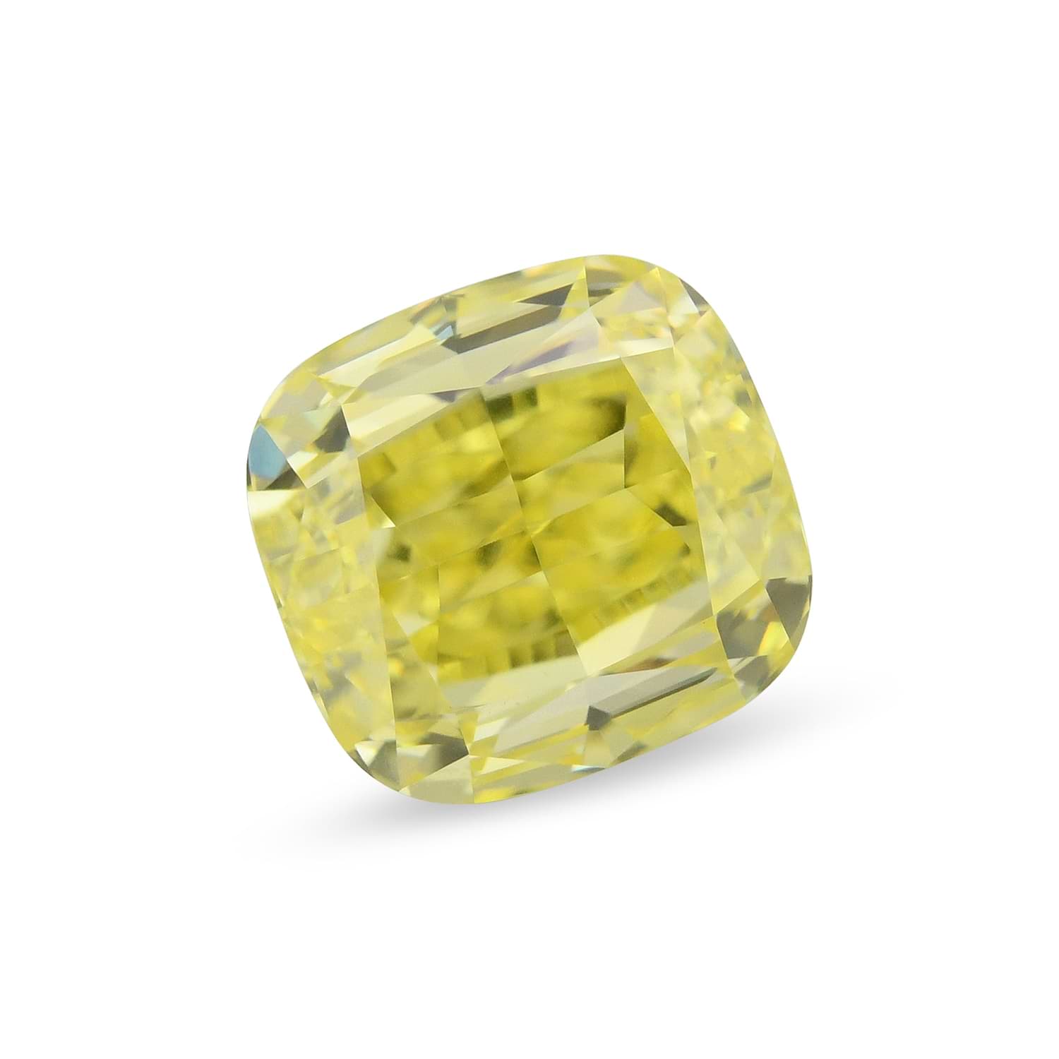 1.01 Carat Fancy Intense Yellow Cushion Diamond VS1 GIA