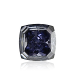 0.21 Carat Fancy Dark Gray Violet Cushion Argyle Diamond VS2 GIA