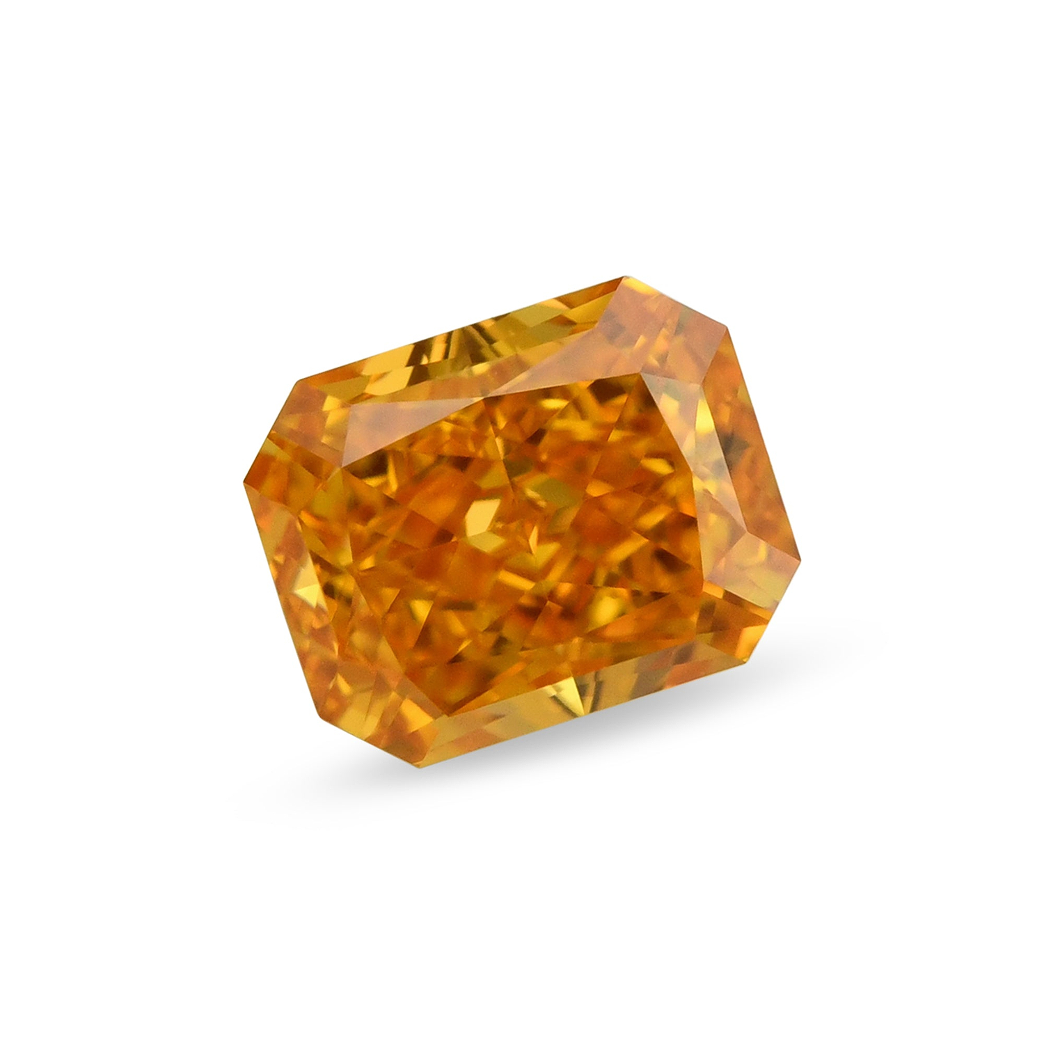 0.56 Carat Fancy Vivid Orange Radiant Diamond IF GIA