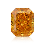 0.56 Carat Fancy Vivid Orange Radiant Diamond IF GIA