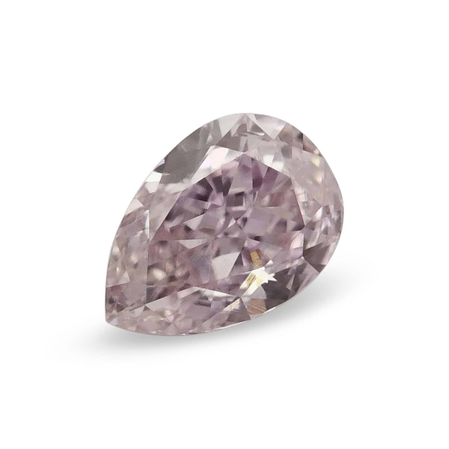 0.21 Carat Fancy Pink Purple Pear Diamond VS1 GIA