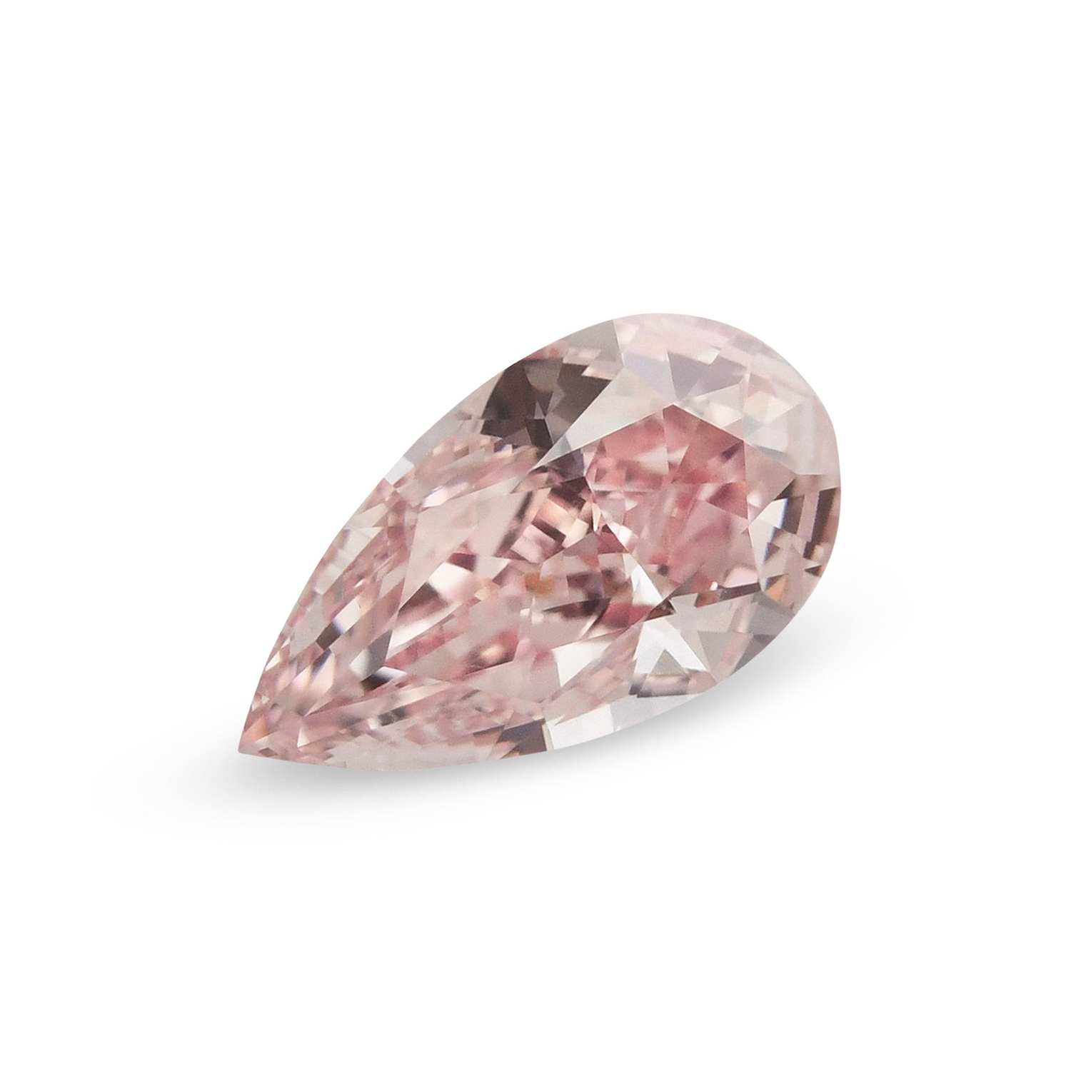 0.62 Carat Fancy Intense Pink Pear Diamond VS2 GIA